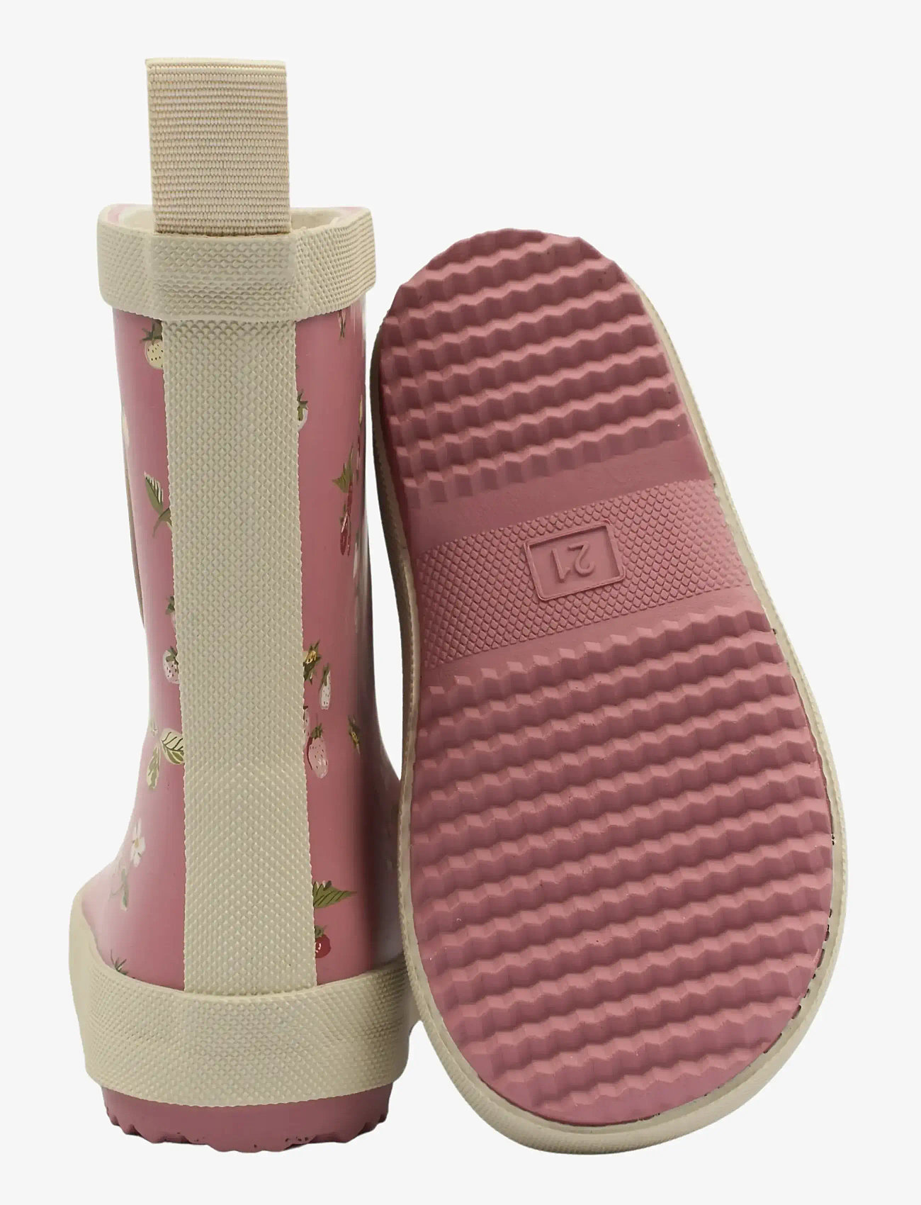 Pom Pom - PMBliss Gumboots AOP - unlined rubberboots - dusty rose strawberry aop - 3