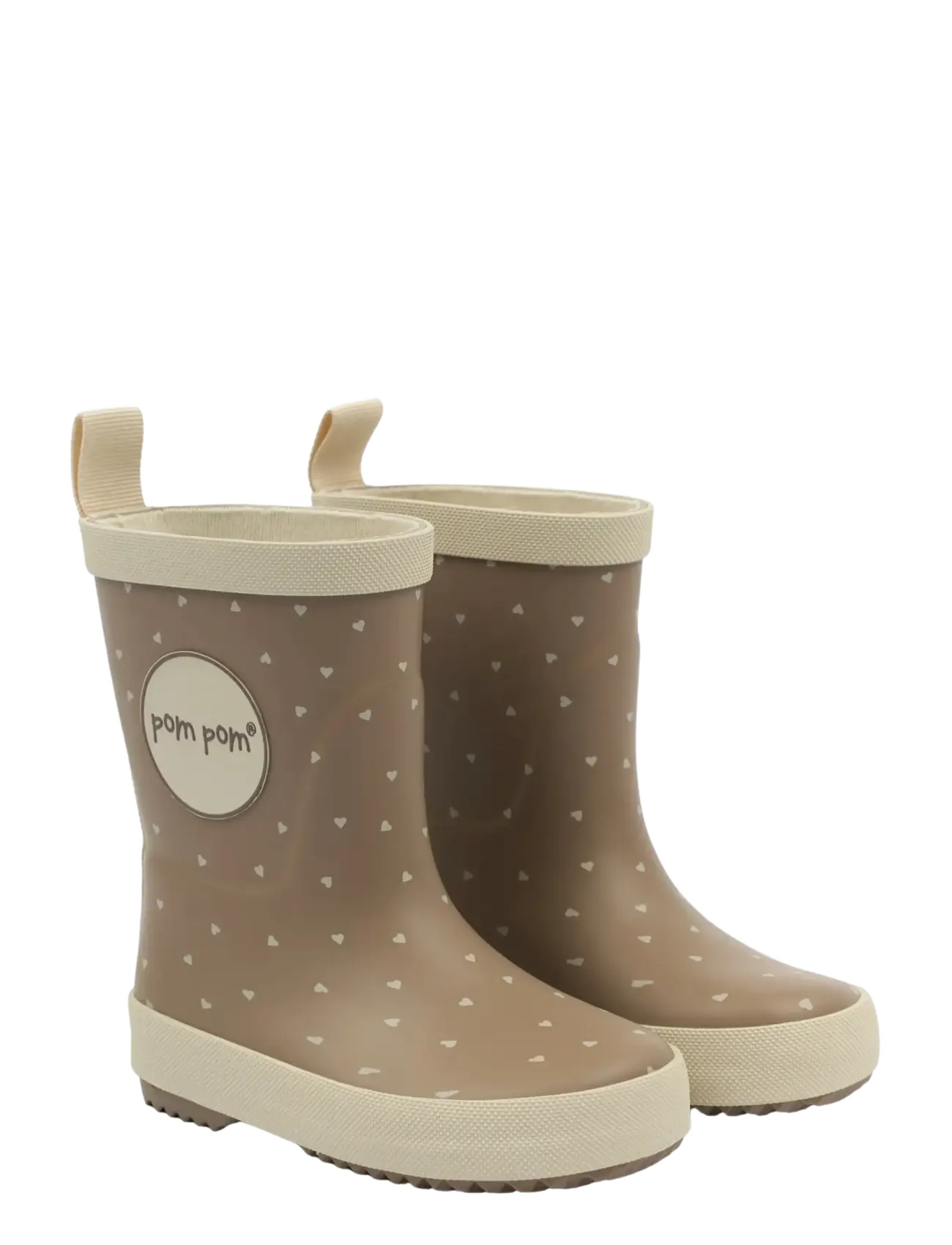 Pom Pom Pmbliss Gumboots Aop, 24, Brown, High Rubberboots > Unlined Rubberboots, Børn