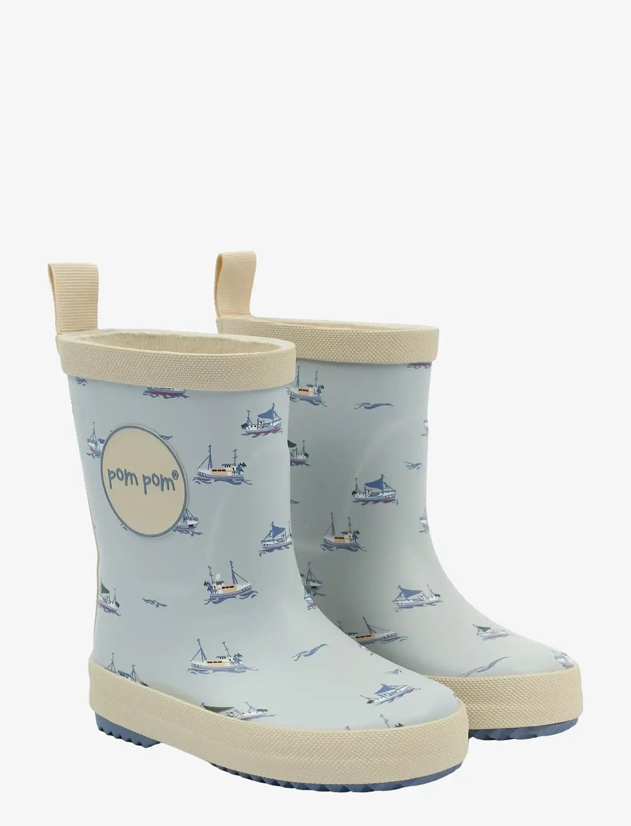 Pom Pom - PMBliss Gumboots AOP - gummistøvler uden for - pearl blue boat aop - 0
