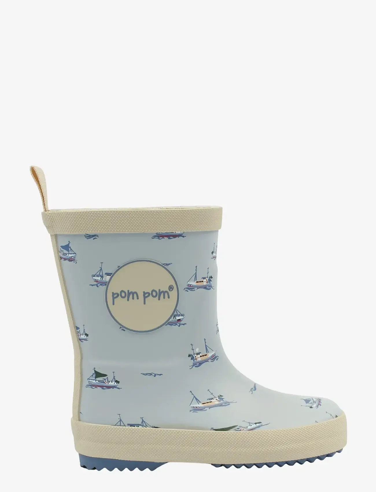 Pom Pom - PMBliss Gumboots AOP - gummistøvler uden for - pearl blue boat aop - 1