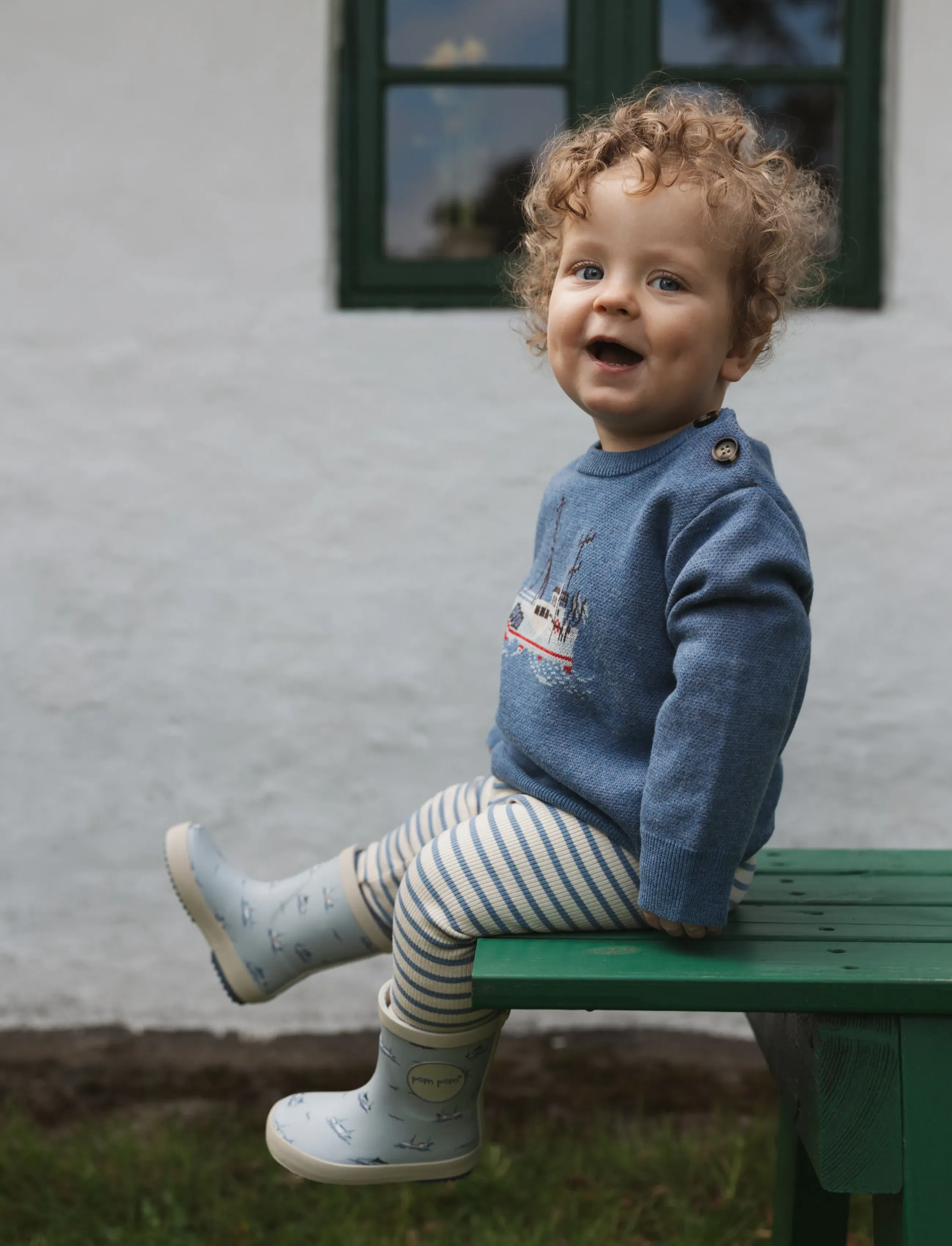Pom Pom - PMBliss Gumboots AOP - voodrita kummikud - pearl blue boat aop - 3