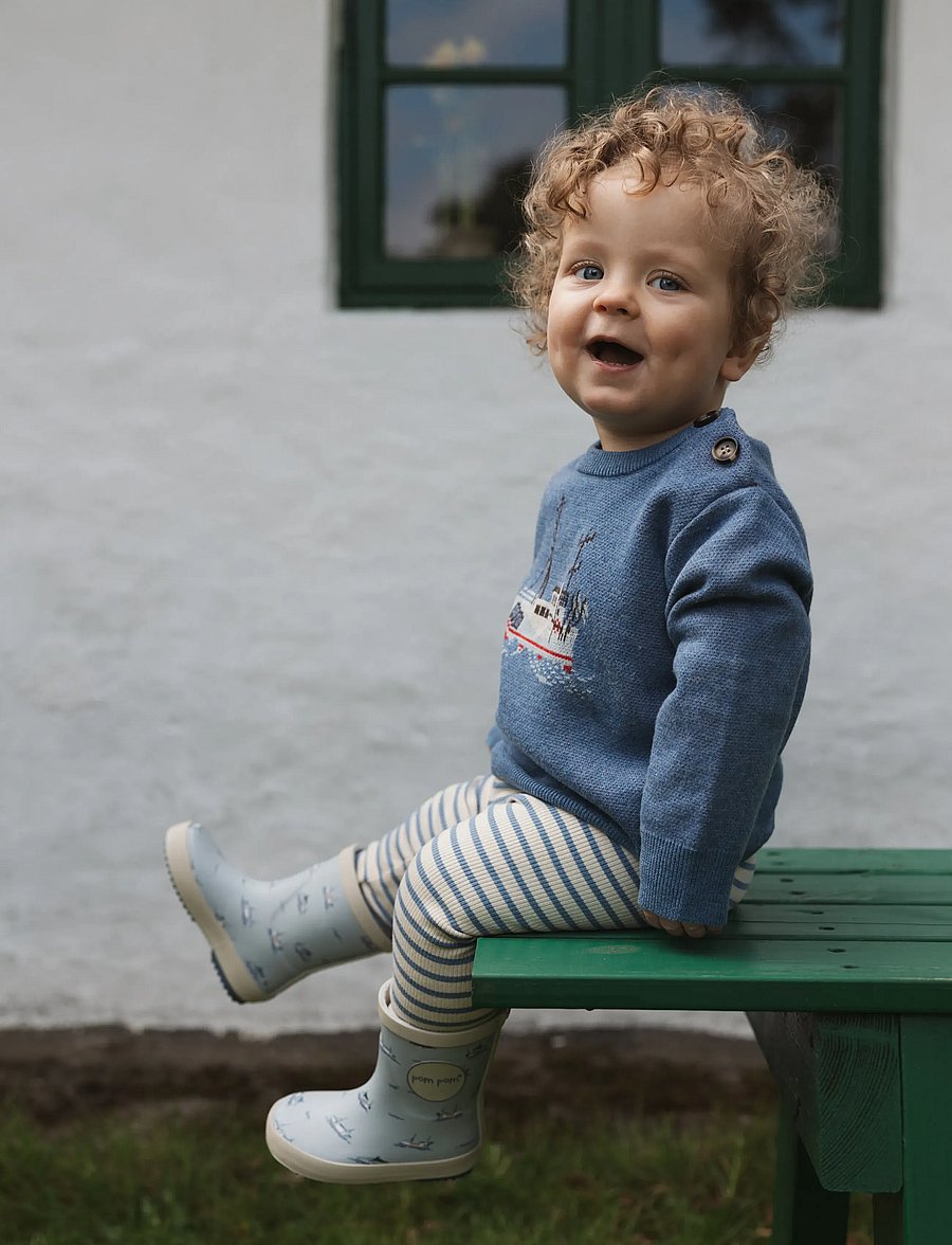 Pom Pom - PMBliss Gumboots AOP - voodrita kummikud - pearl blue boat aop - 3