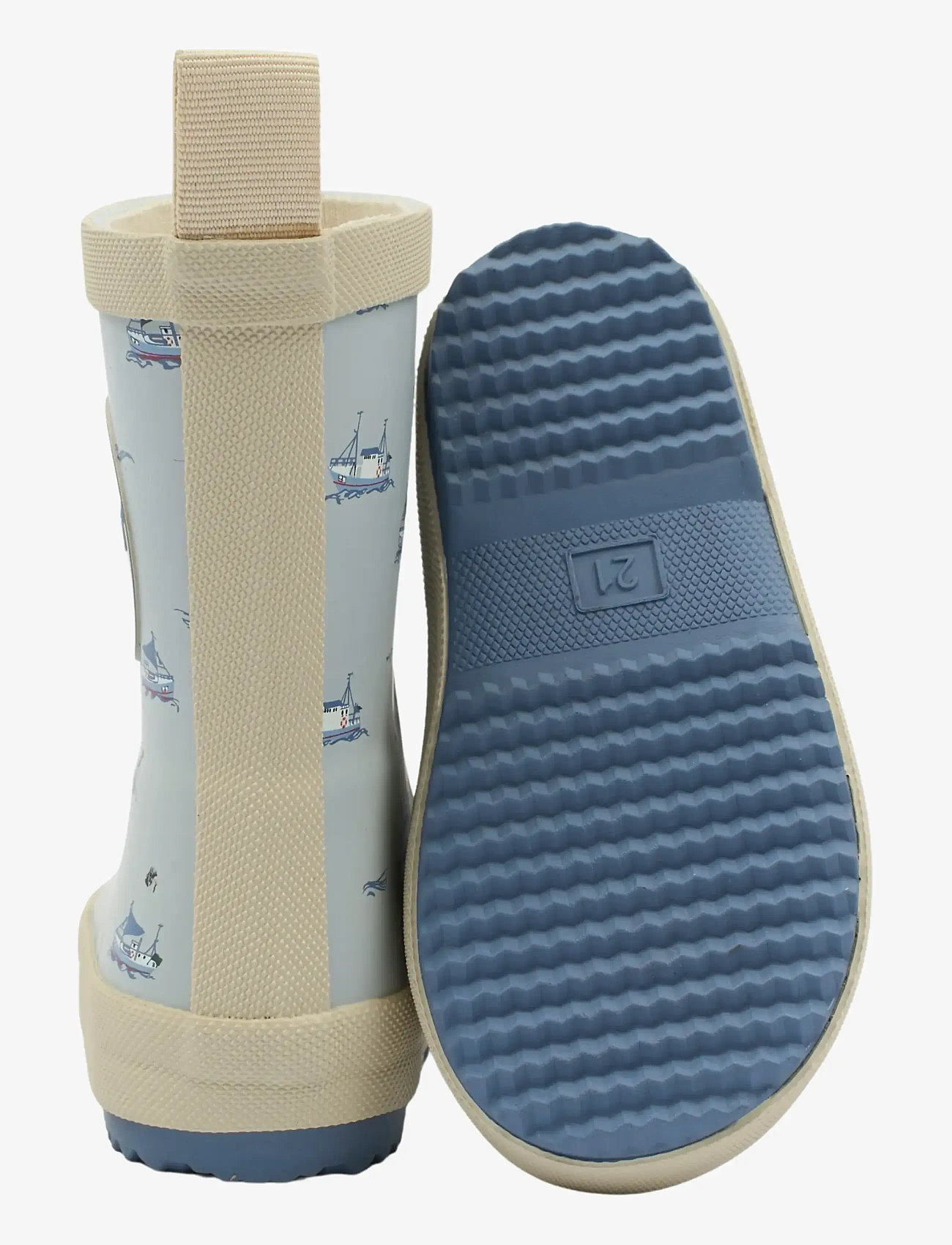 Pom Pom - PMBliss Gumboots AOP - gummistøvler uden for - pearl blue boat aop - 2