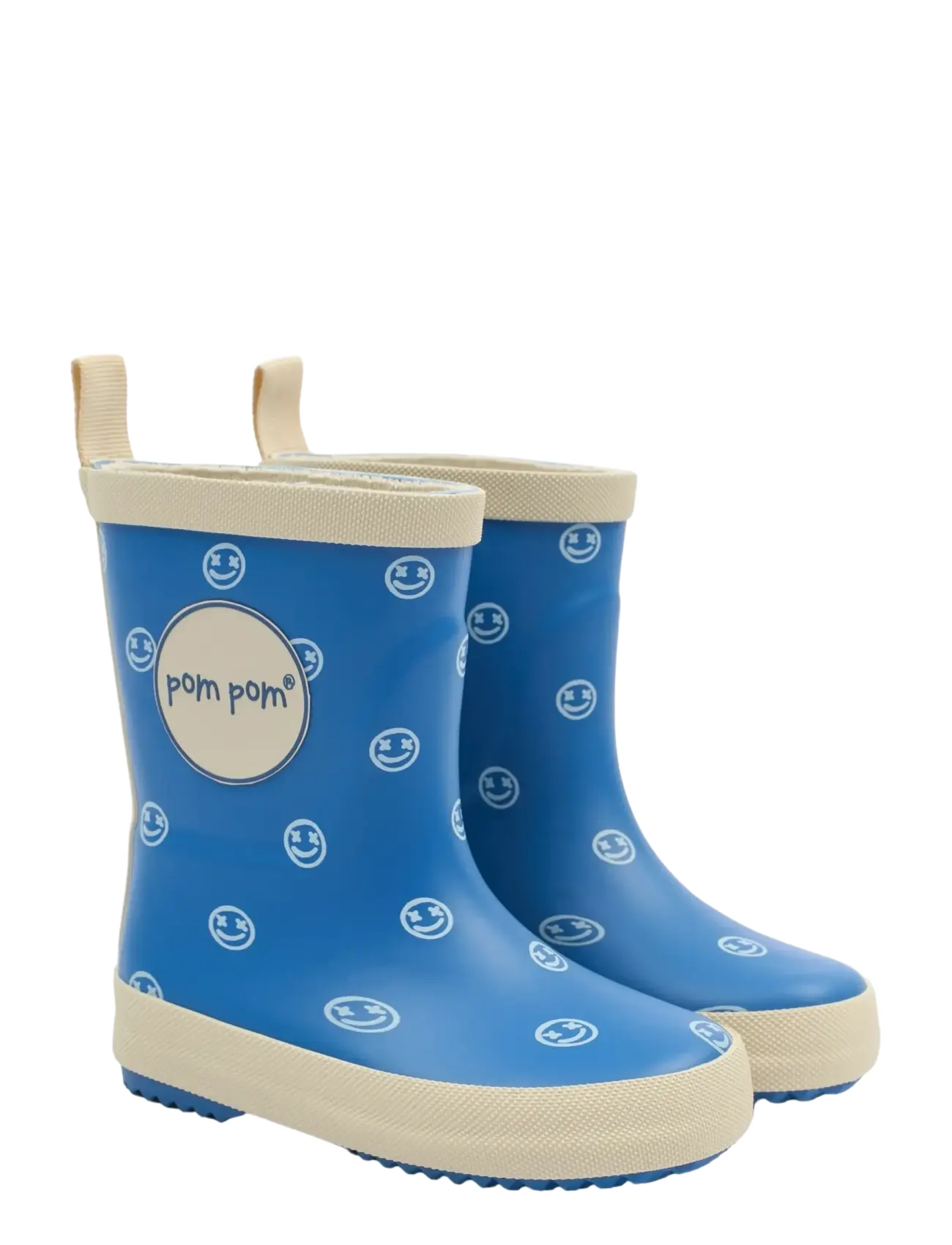 Pom Pom Pmbliss Gumboots Aop, 28, Blue, High Rubberboots > Unlined Rubberboots, Børn