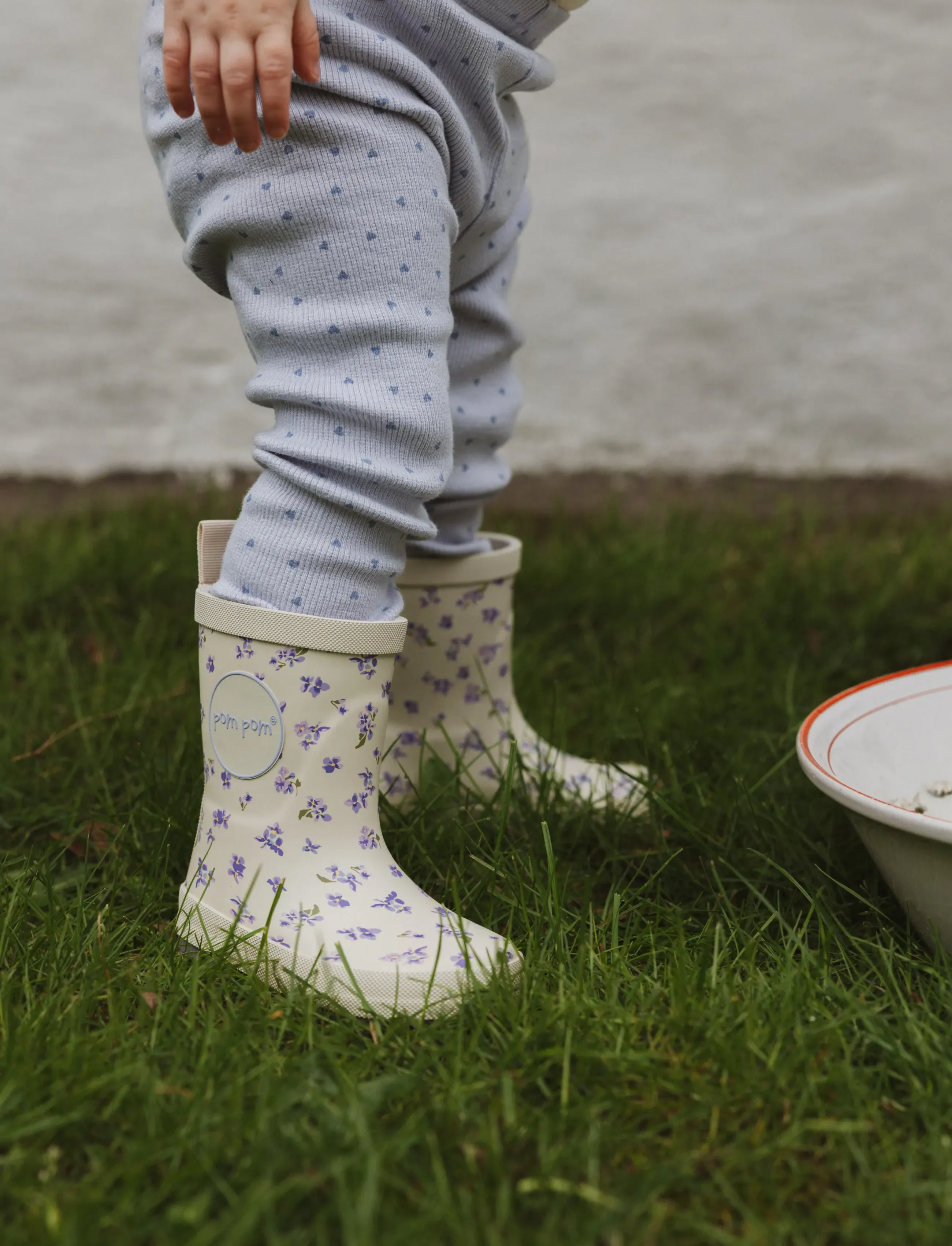 Pom Pom Pmbliss Gumboots Aop, 31, Cream, High Rubberboots > Unlined Rubberboots, Børn