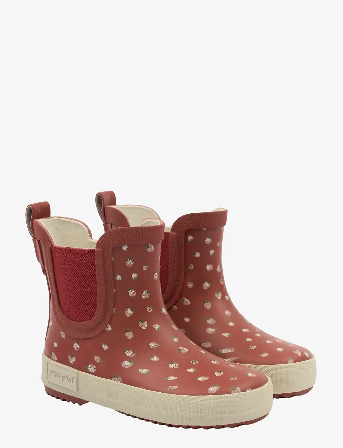 Pom Pom - PMLook Gumboots Ankle - unlined rubberboots - strawberry dot - 1