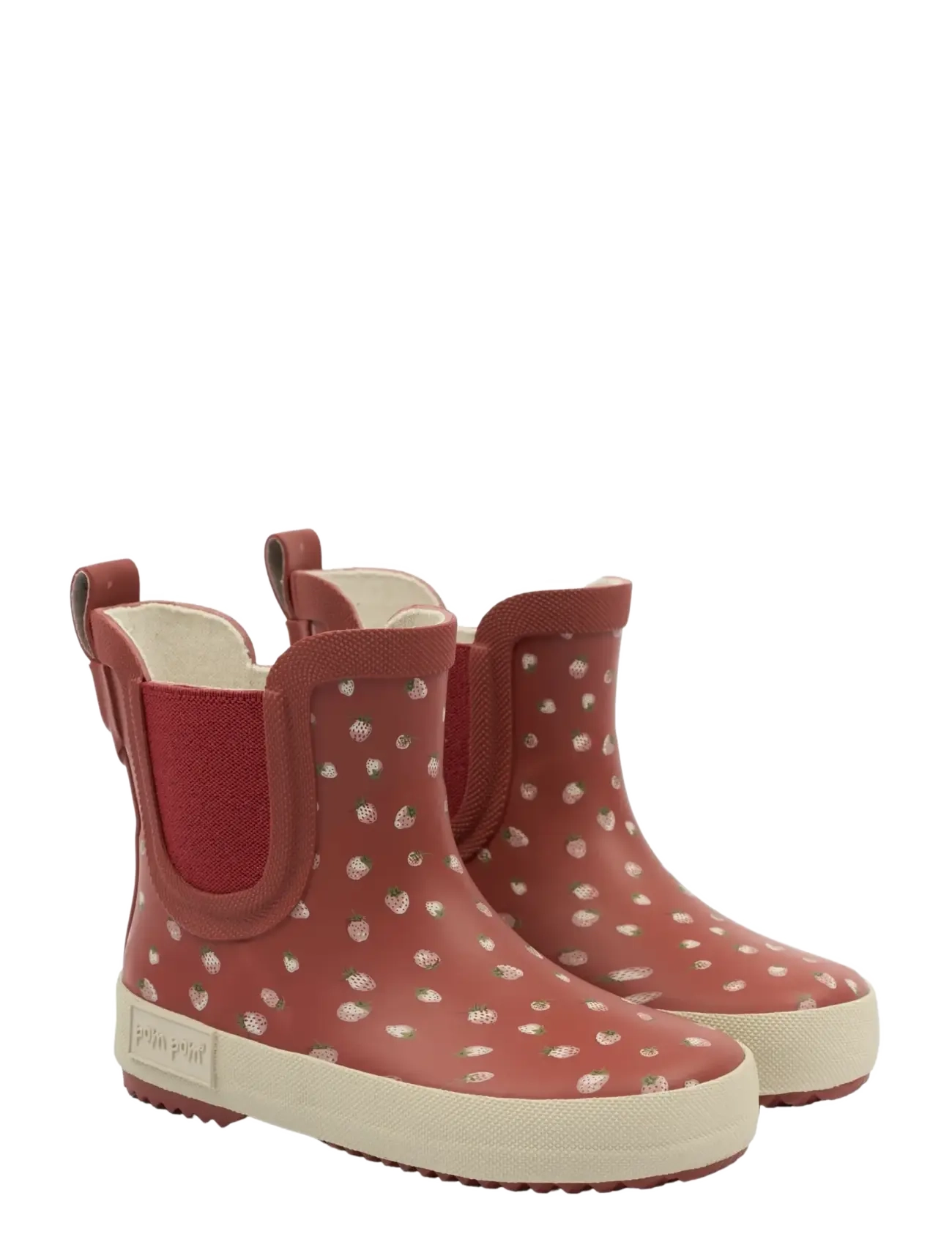 Pom Pom PMLook Gumboots Ankle - Kengät - STRAWBERRY DOT / burgundy