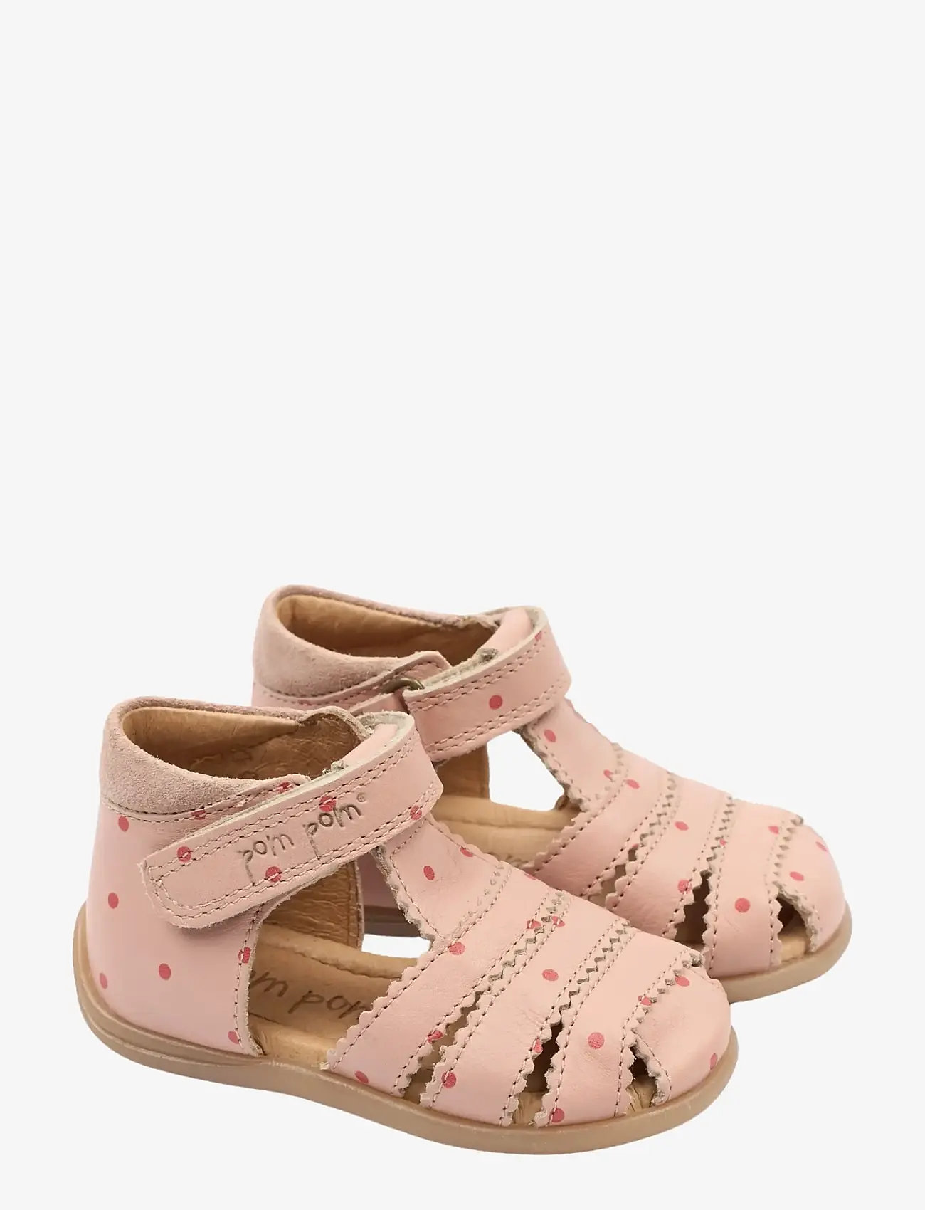 Pom Pom - PMPi Starter Scallop Sandal - begyndersko - misty rose dot aop - 0