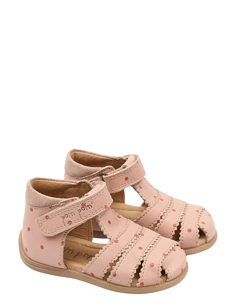 Pom Pom - PMPi Starter Scallop Sandal - begyndersko - misty rose dot aop - 0