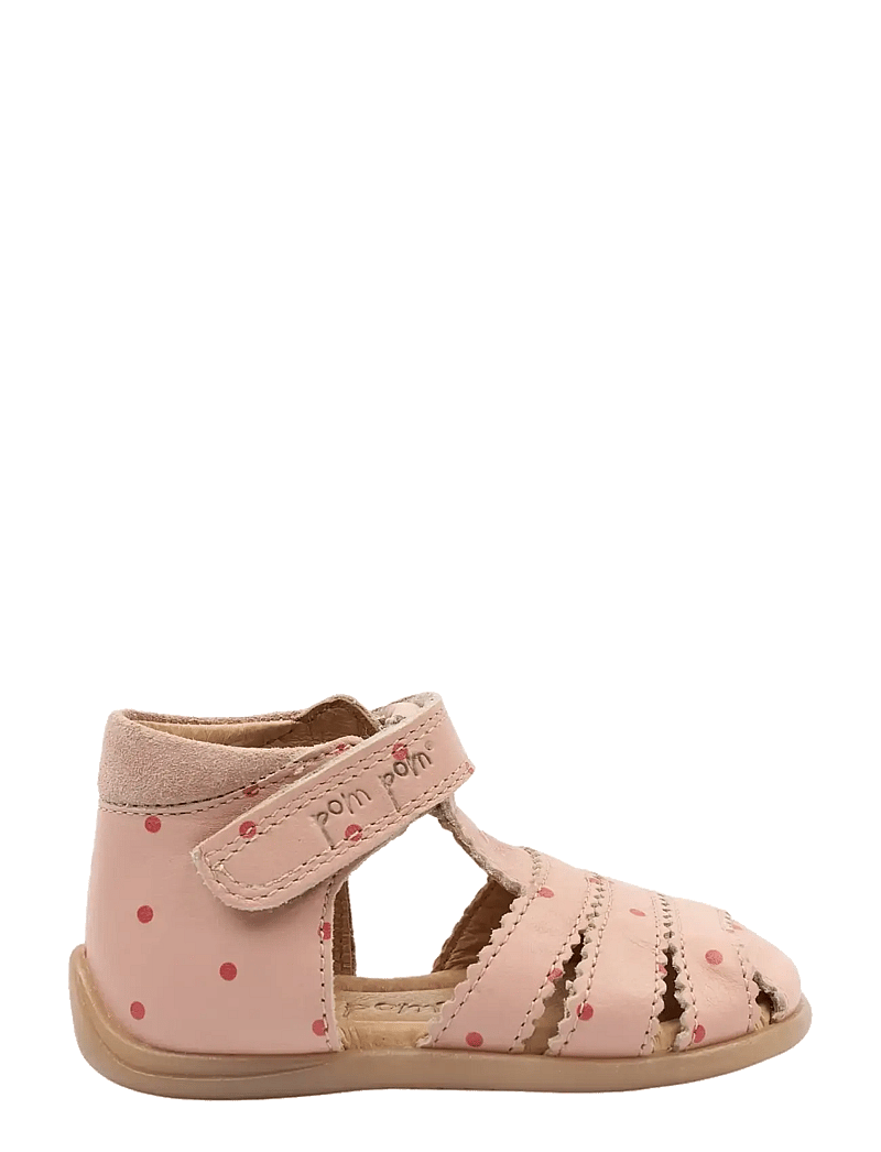 Pom Pom - PMPi Starter Scallop Sandal - begyndersko - misty rose dot aop - 1