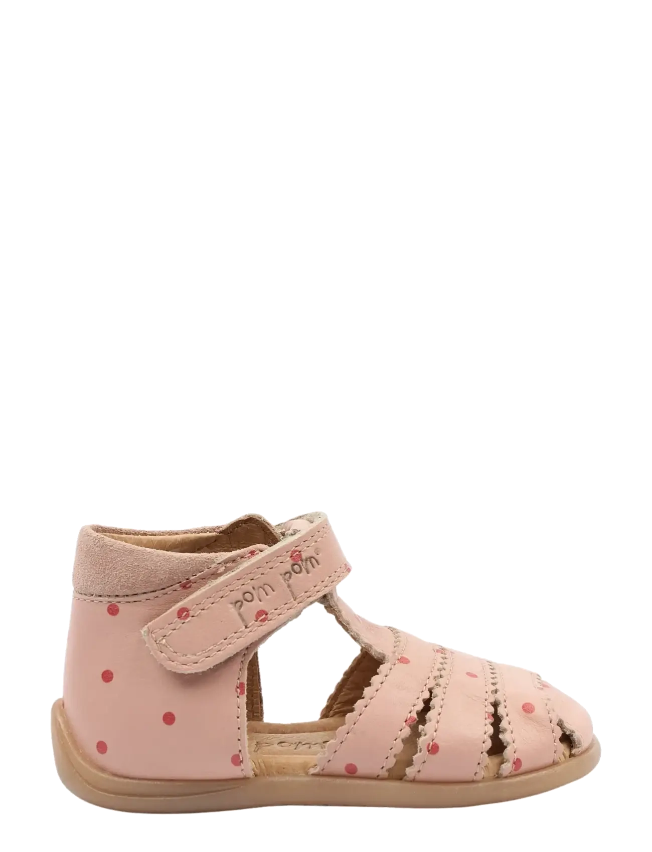 Pom Pom - PMPi Starter Scallop Sandal - lastele, kes veel ei käi - misty rose dot aop - 1
