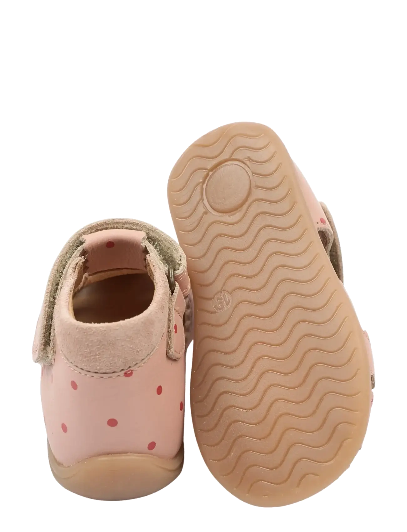 Pom Pom - PMPi Starter Scallop Sandal - lastele, kes veel ei käi - misty rose dot aop - 2