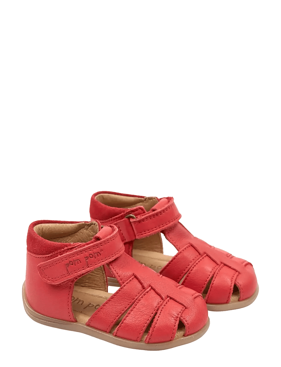 Pom Pom - PMPace Starter Sandal - lära-gå-skor - poppy red - 0