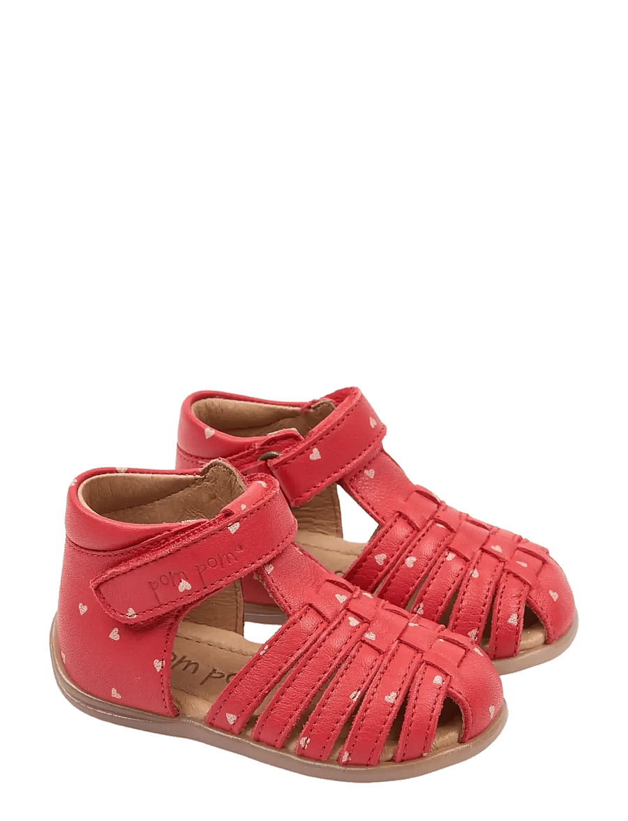 Pom Pom - PMPop Starter Sandal - lauflernschuhe - poppy red aop - 1
