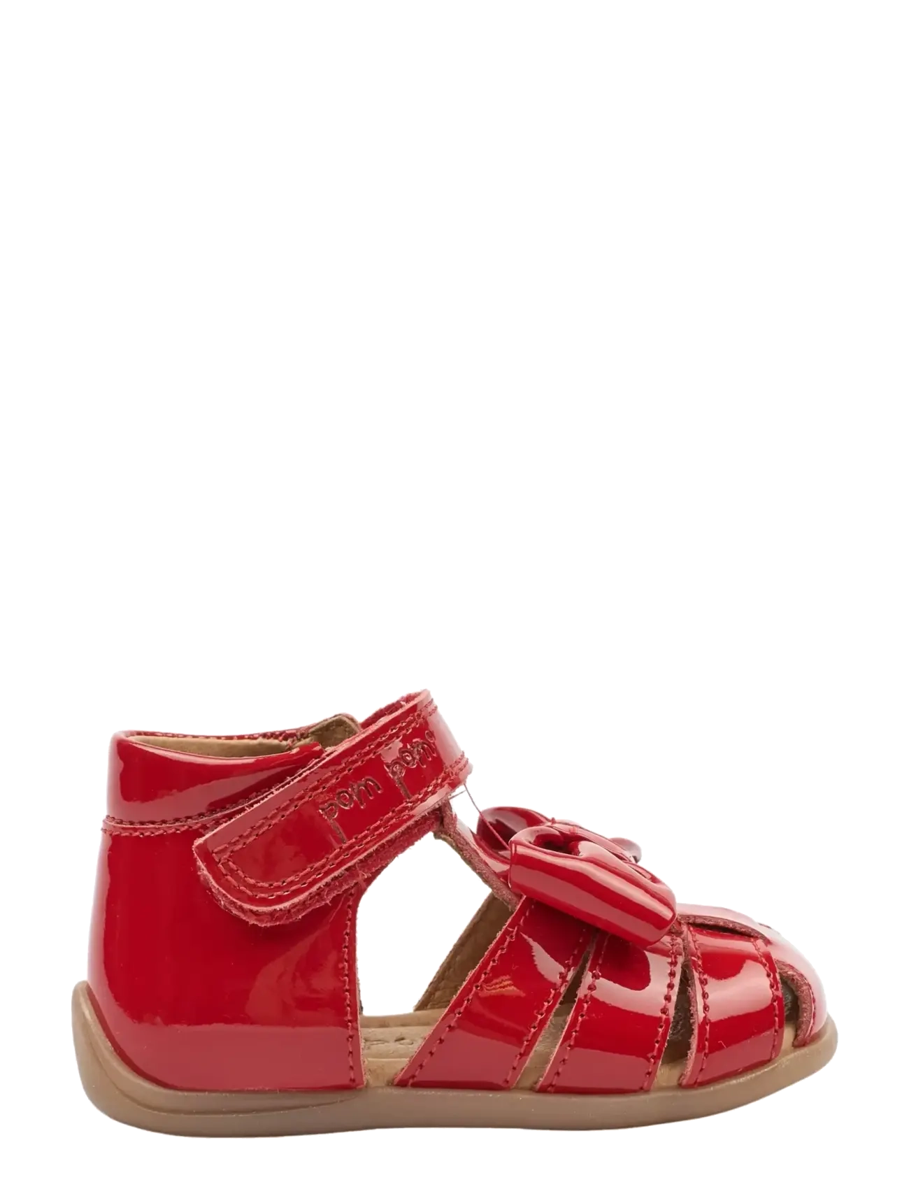 Pom Pom - PMPearl Starter Bow Sandal - pre-walkers - poppy red - 2