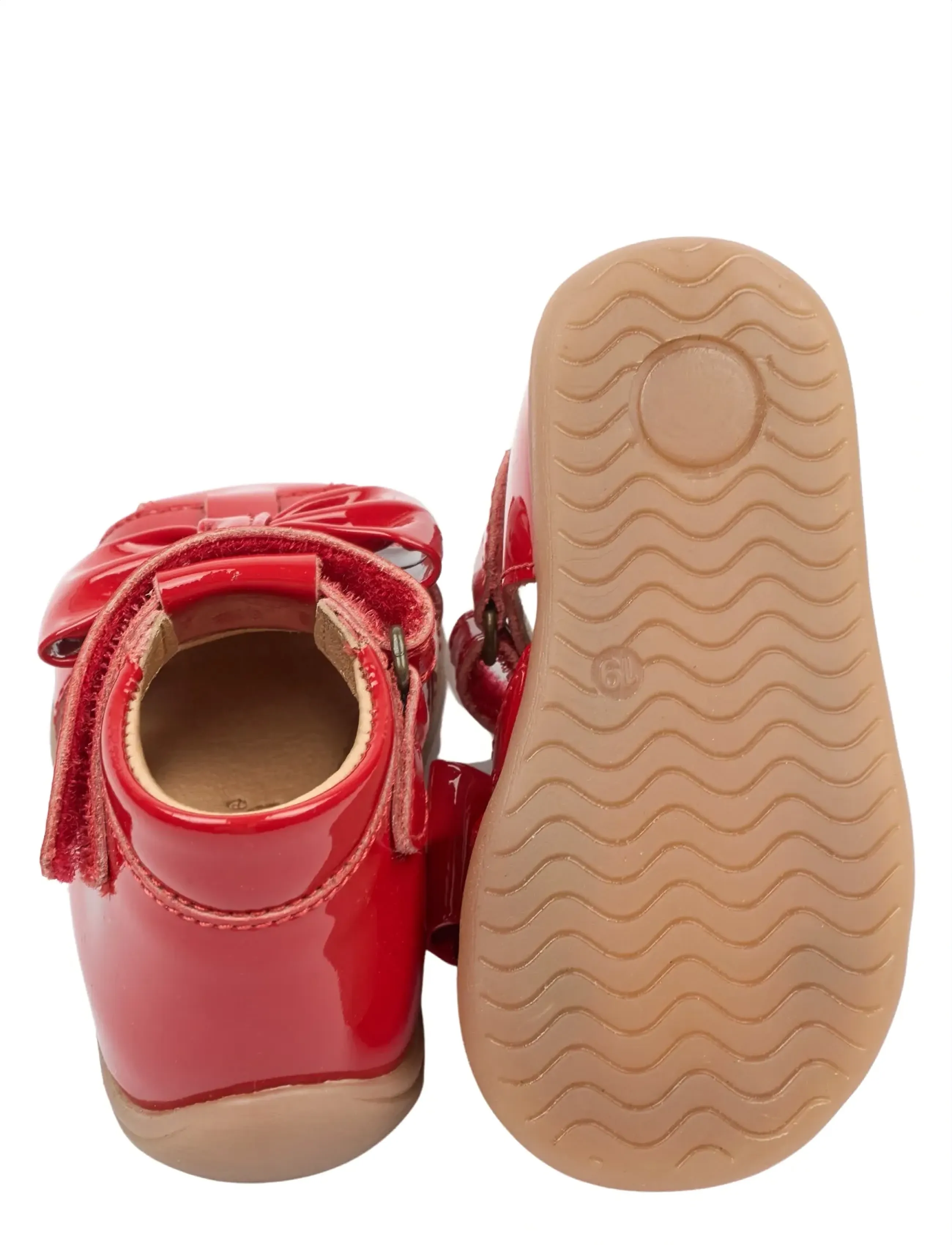 Pom Pom - PMPearl Starter Bow Sandal - pre-walkers - poppy red - 4
