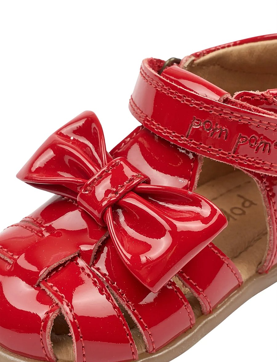 Pom Pom - PMPearl Starter Bow Sandal - lära-gå-skor - poppy red - 5