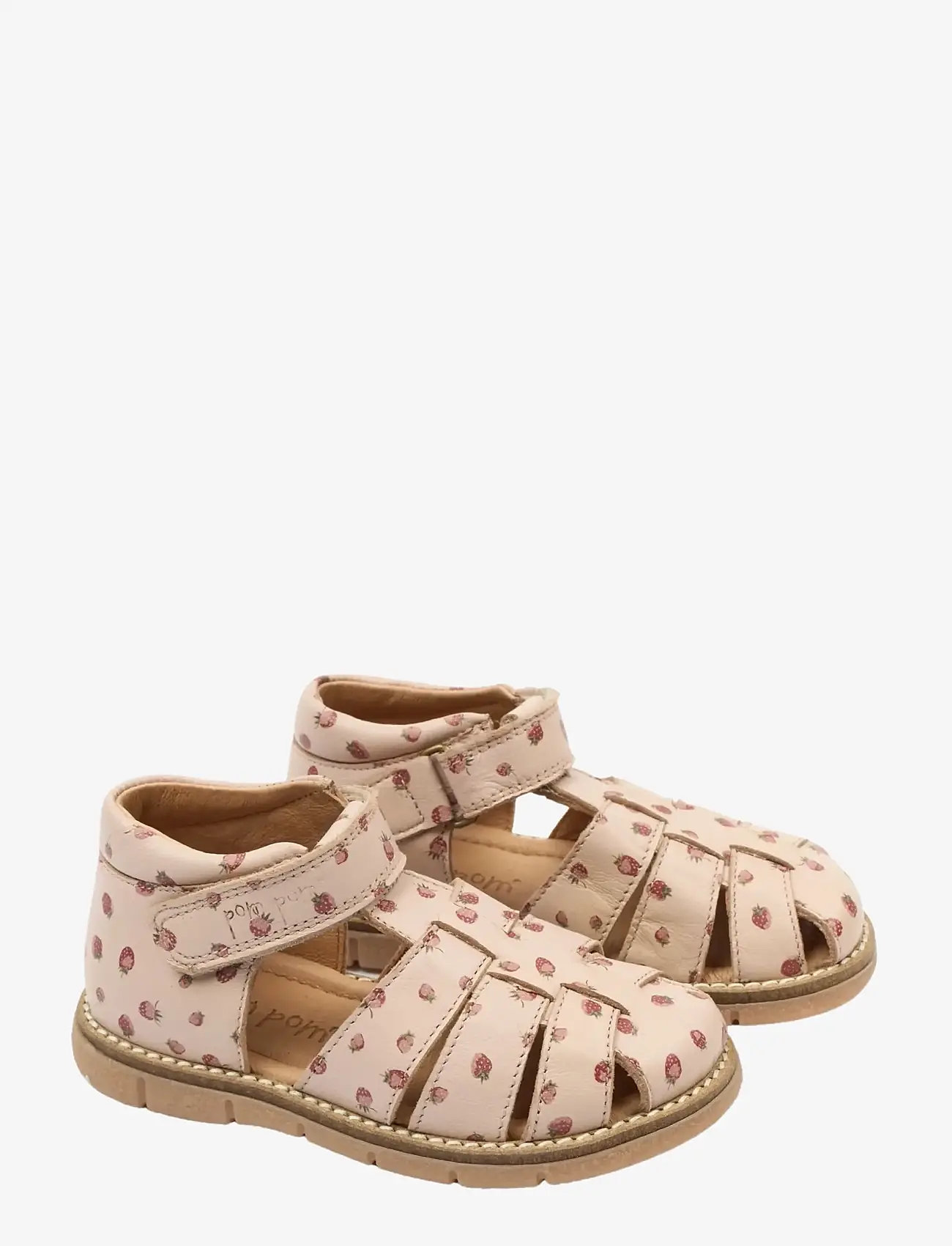 Pom Pom - PMPeak Velcro Sandal - sandaler - dusty rose strawberry aop - 1