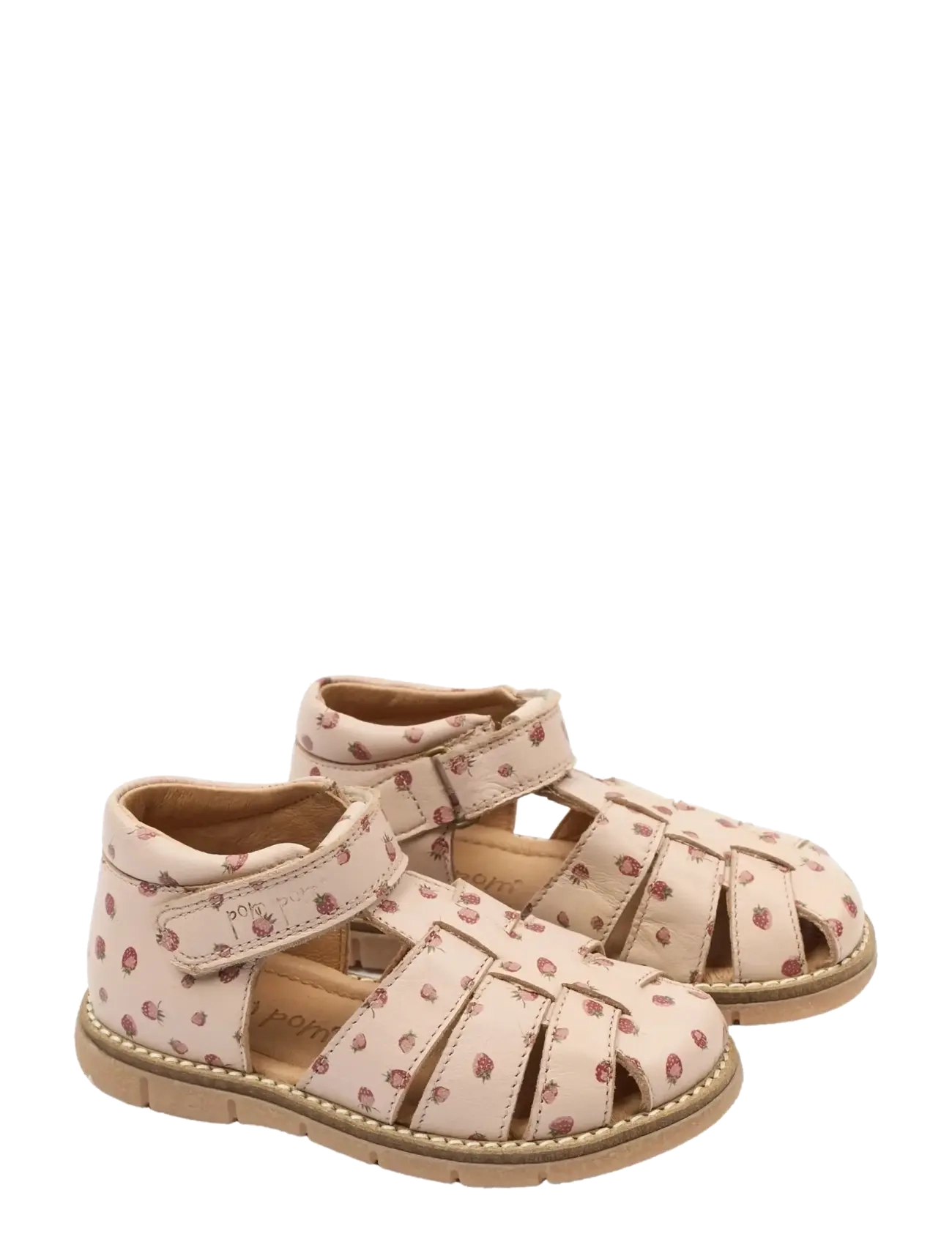 Pom Pom PMPeak Velcro Sandal - Shoes - DUSTY ROSE STRAWBERRY AOP / pink/rose