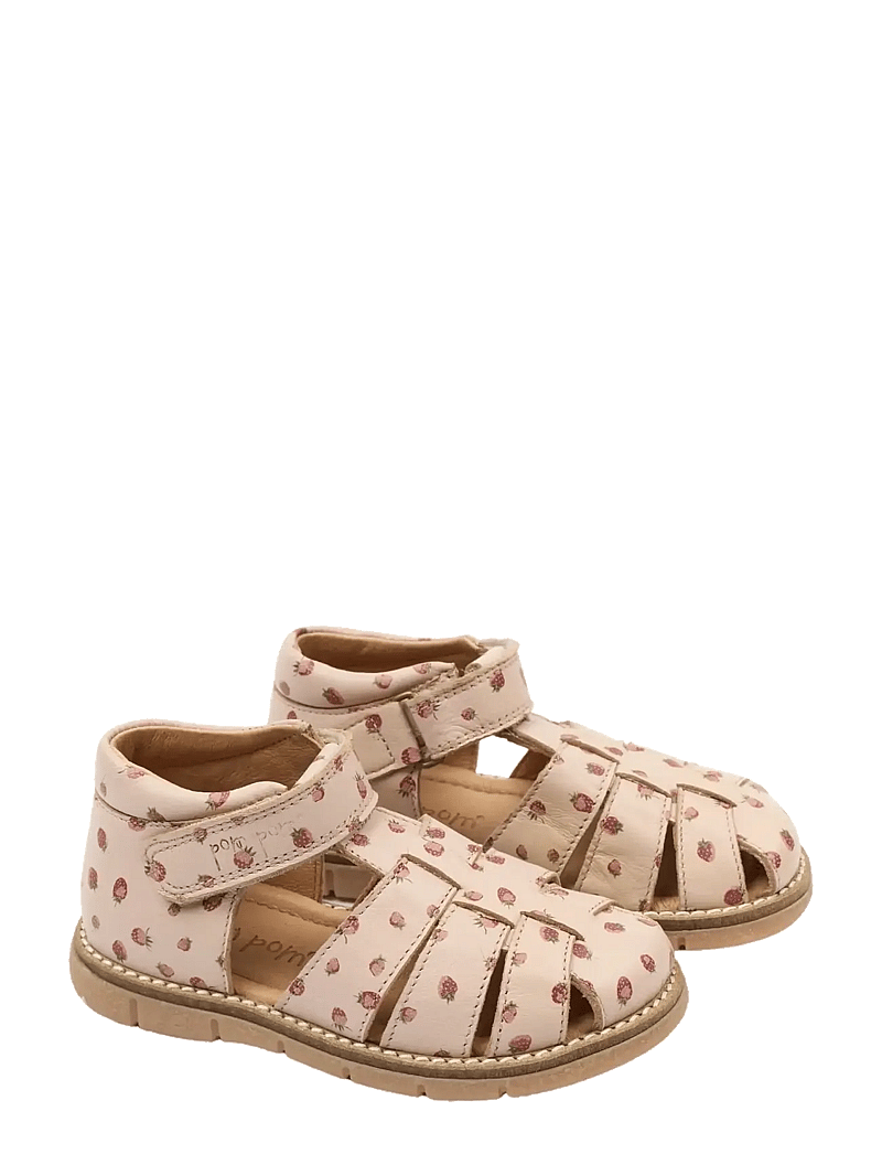 Pom Pom - PMPeak Velcro Sandal - sandaler - dusty rose strawberry aop - 1