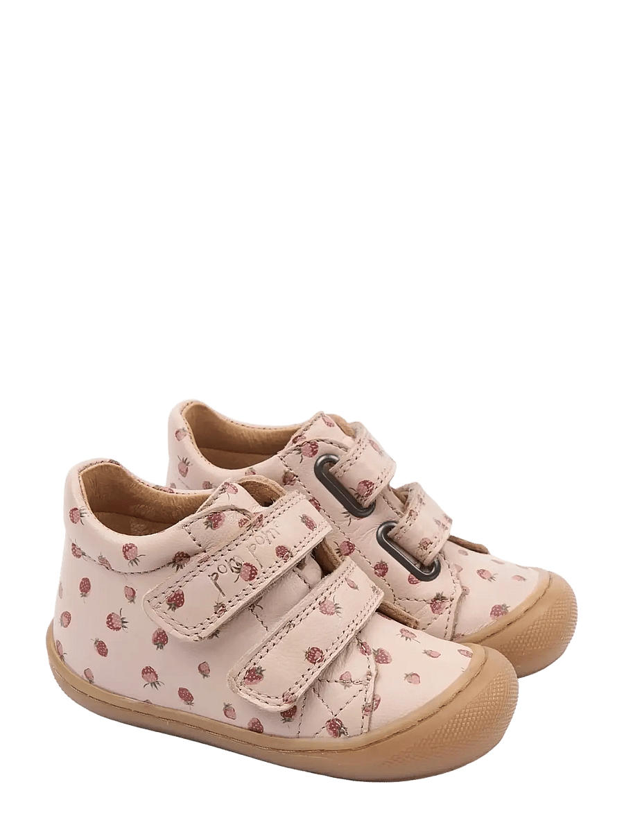 Pom Pom - PMPax Baby Shoe - lastele, kes veel ei käi - dusty rose strawberry aop - 1