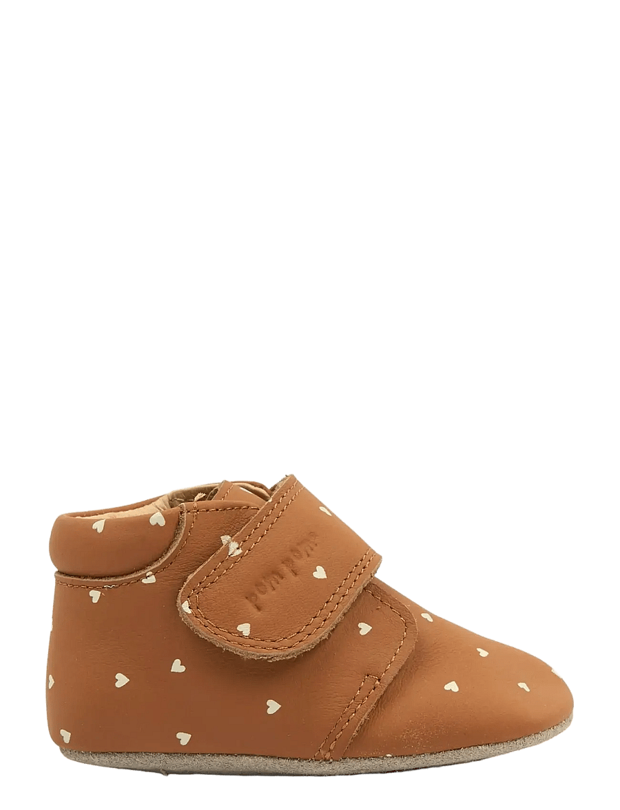 Pom Pom - PMPiti Beginner AOP - lära-gå-skor - caramel cafÉ heart aop - 1
