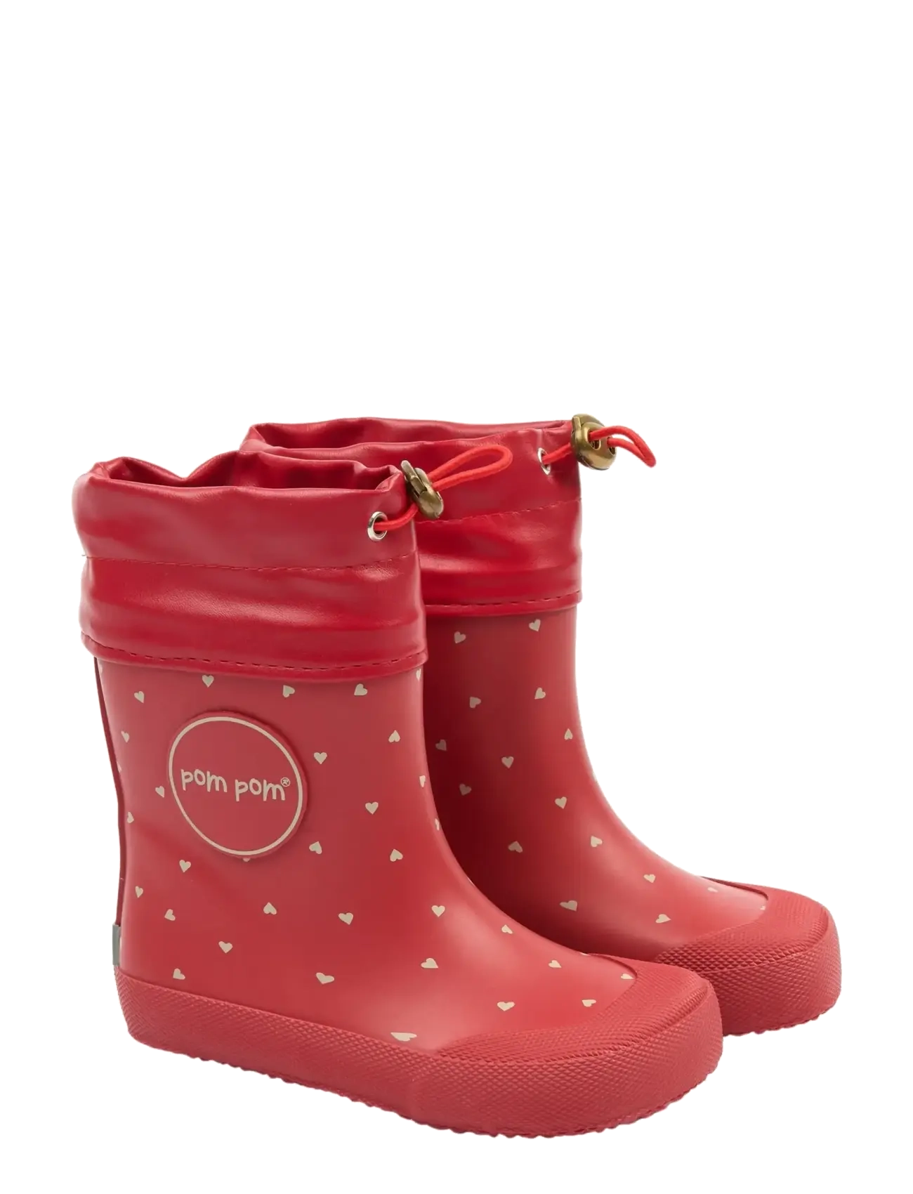 Pom Pom PMBell Barefoot Gumboots - Sko - SAMBA HEART AOP / red