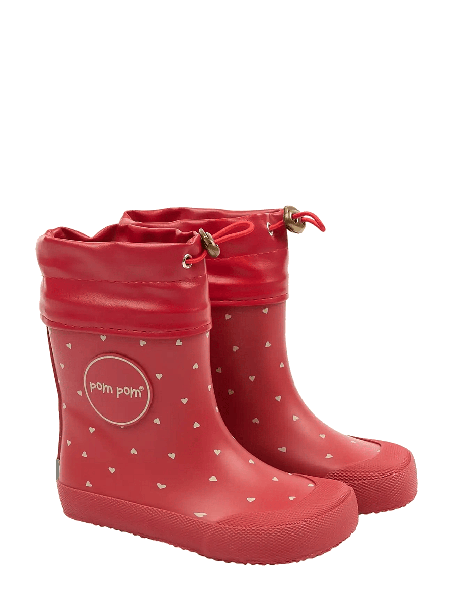 Pom Pom - PMBell Barefoot Gumboots - ungefütterte gummistiefel - samba heart aop - 0