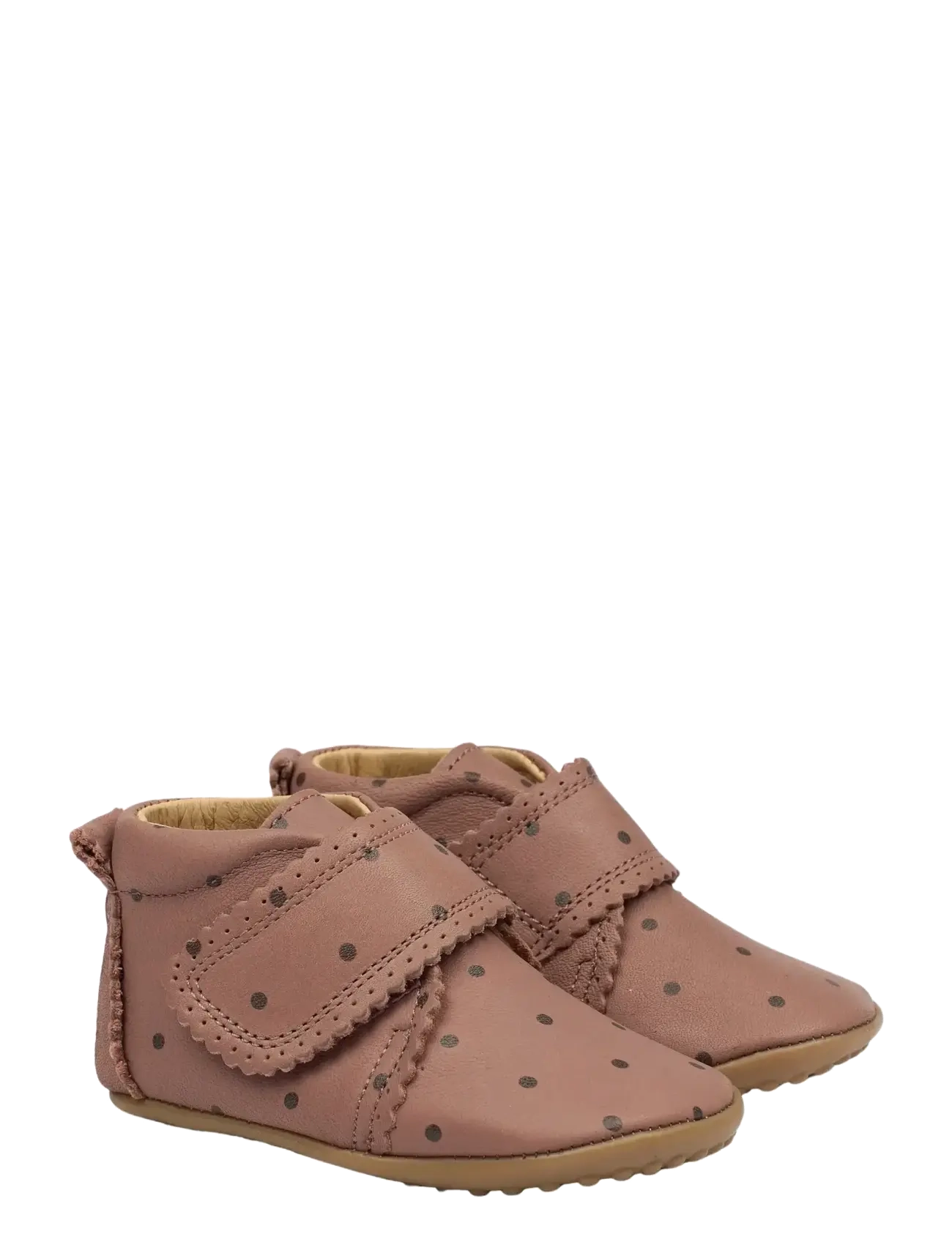 Pom Pom Beginners™ Velcro Scallops - Hjemmesko - VINTAGE ROSE DOT / pink/rose