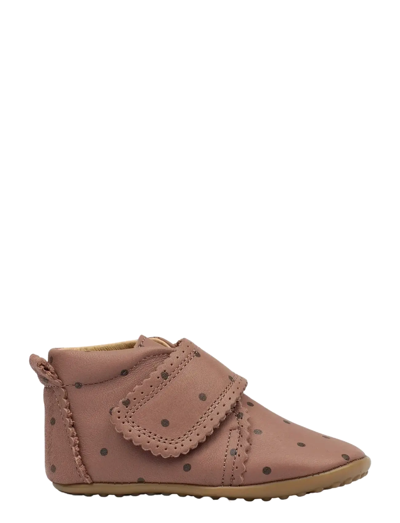 Pom Pom - Beginners Velcro Scallops - hjemmesko - vintage rose dot - 1