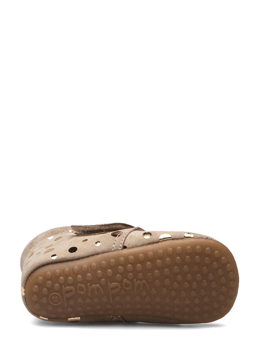 Pom Pom - Beginners™ Velcro - lauflernschuhe - beige gold - 4