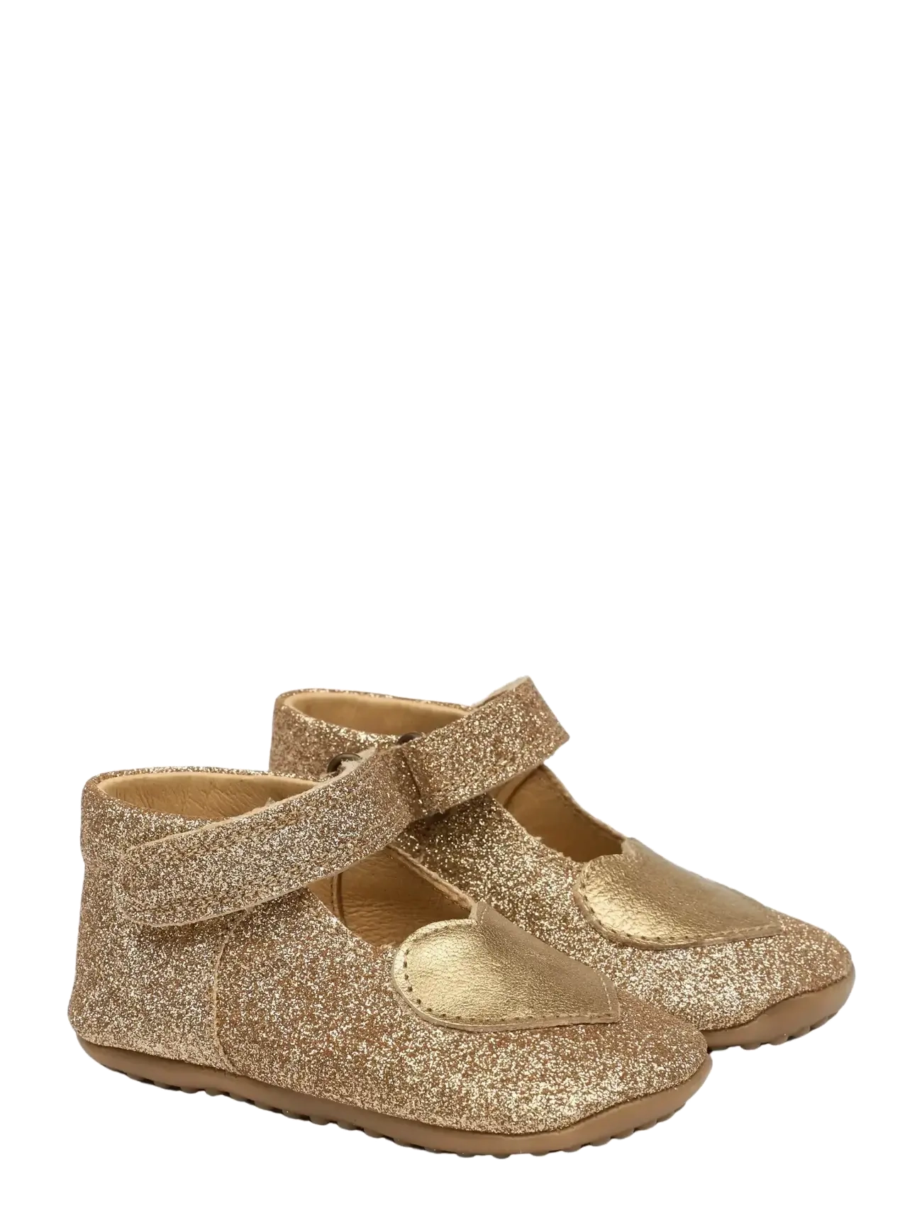 Pom Beginners Ballerina Heart, 21, Schuhe, Gold - Pre-walkers Beginner Schuhe (size 18-19-20-25-26), Kinder