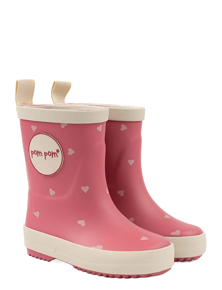 Pom Pom - GumBoots AOP - ungefütterte gummistiefel - heart aop - 0