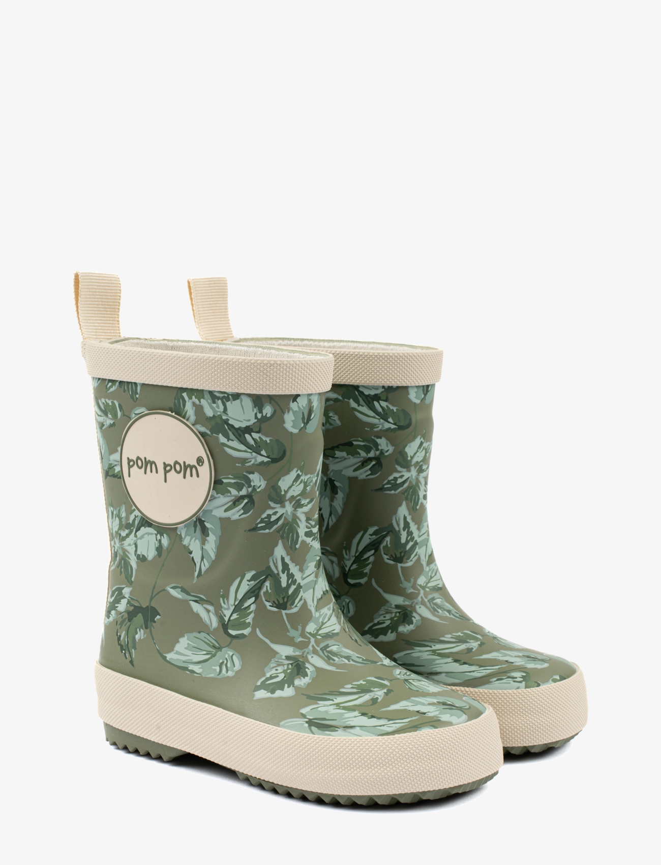 Pom Pom Gumboots Aop, 22, Green, Gummistøvler > Høje Gummistøvler, Børn