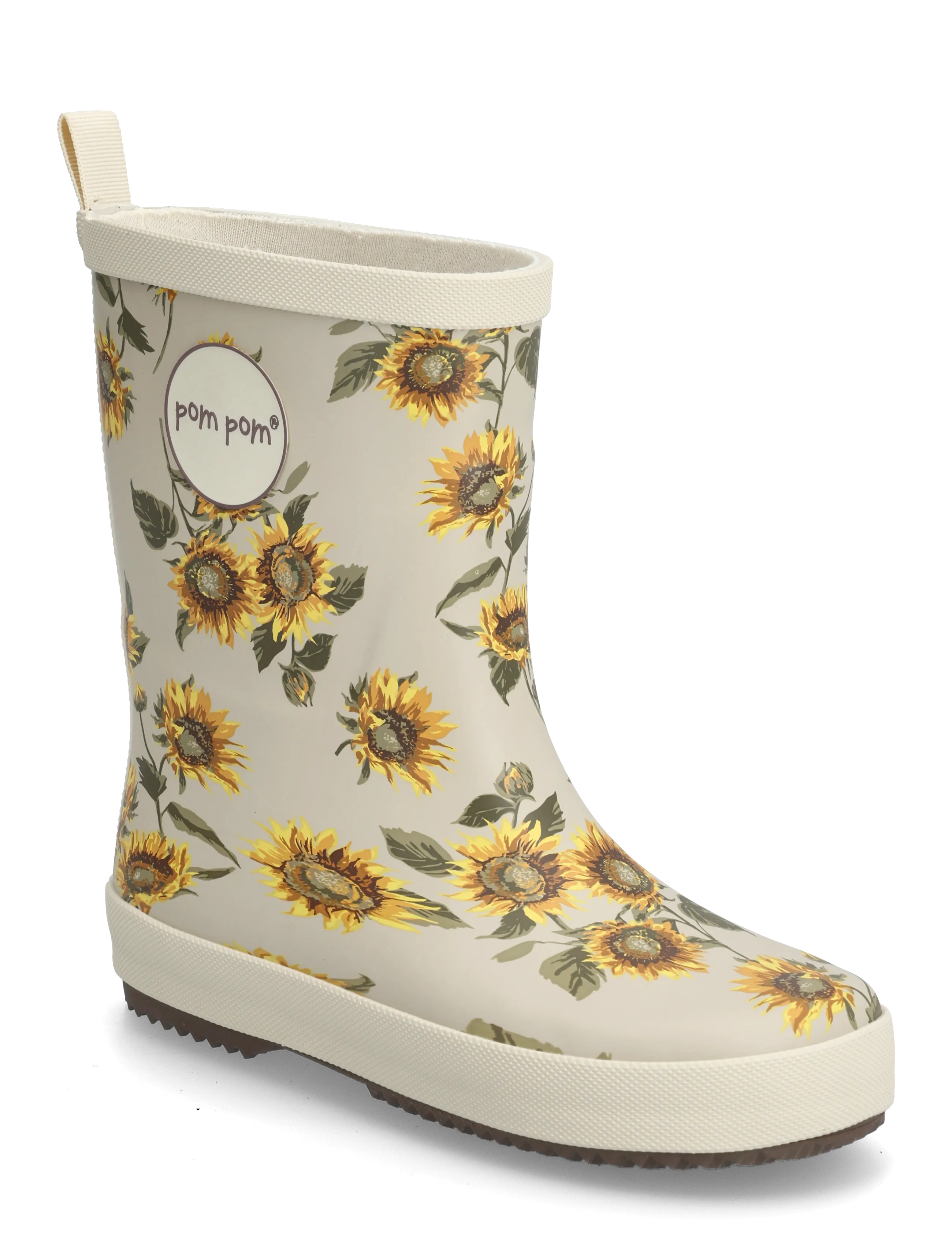 Pom Pom Gumboots Aop, 29, Beige, Gummistøvler > Høje Gummistøvler, Børn