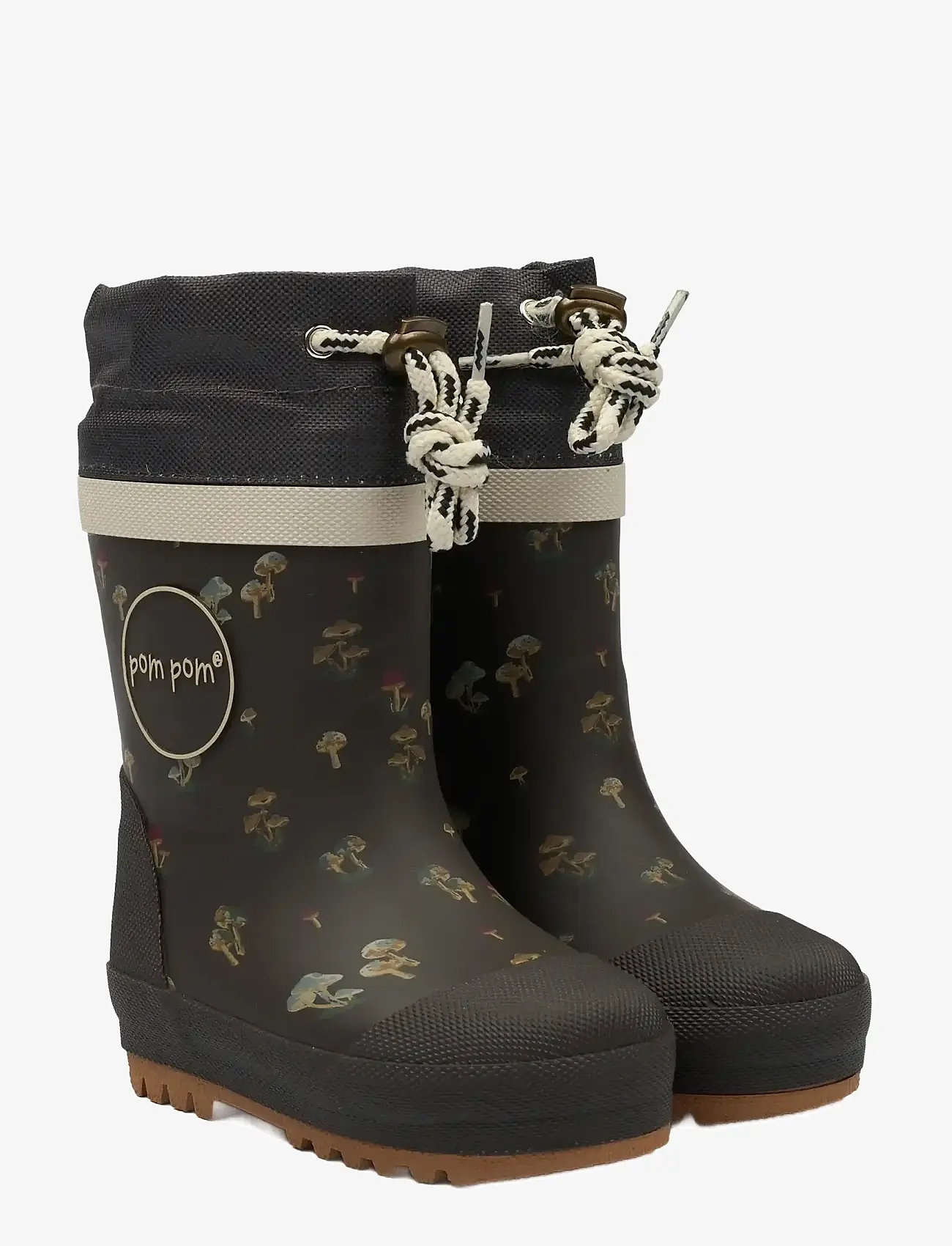 Pom Pom - GumBoots™ Thermo - gummistøvler med for - fungi (dark background) - 0