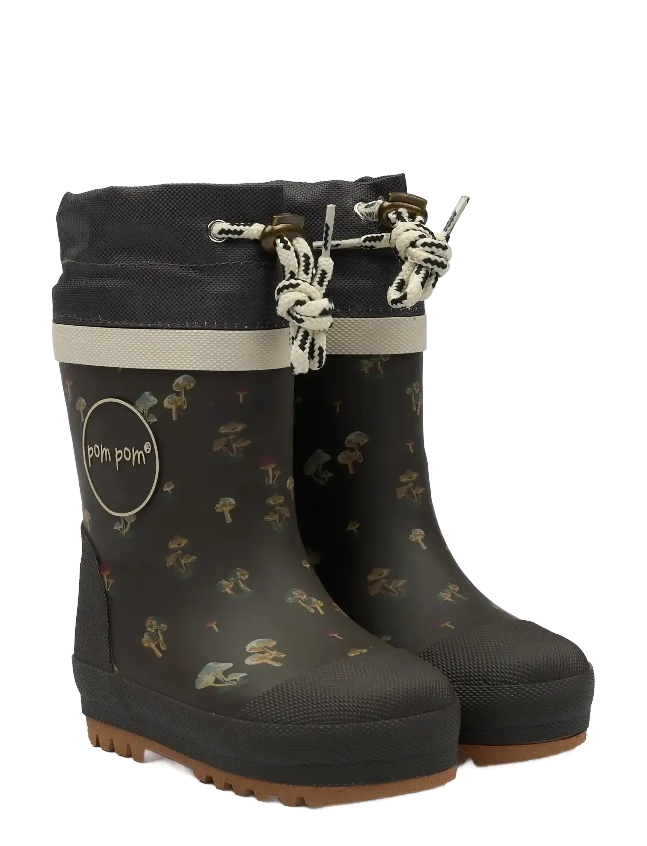 Pom Pom GumBoots™ Thermo - Sko - FUNGI (DARK BACKGROUND) / multi