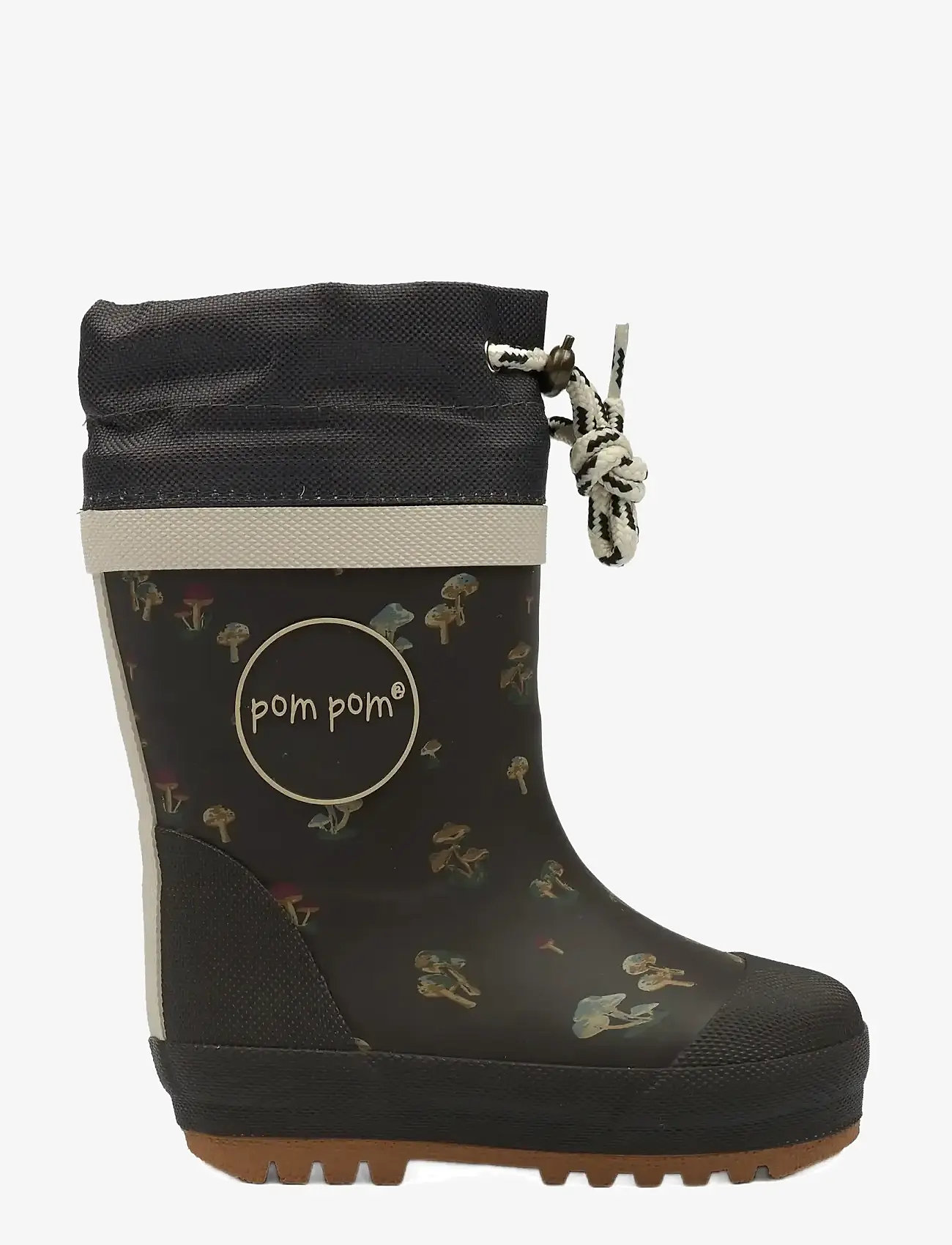 Pom Pom - GumBoots™ Thermo - gummistøvler med for - fungi (dark background) - 1