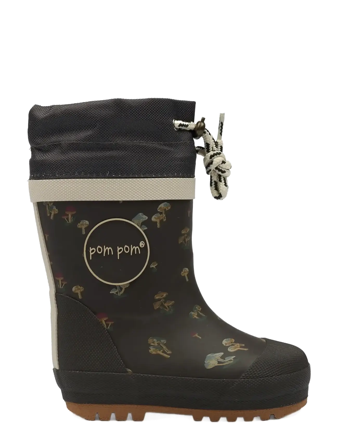 Pom Pom - GumBoots™ Thermo - gummistøvler med for - fungi (dark background) - 1