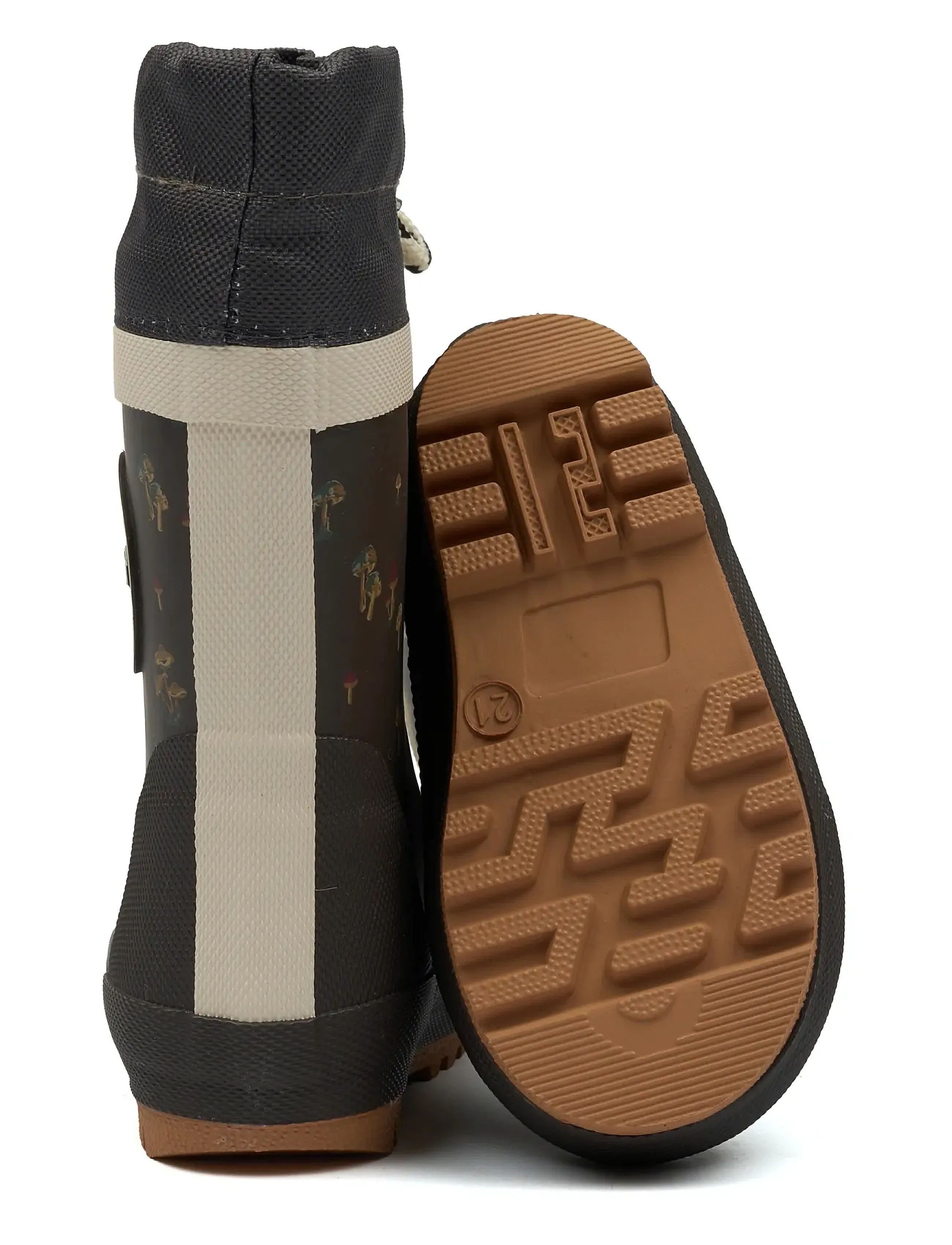 Pom Pom - GumBoots™ Thermo - gummistøvler med for - fungi (dark background) - 2