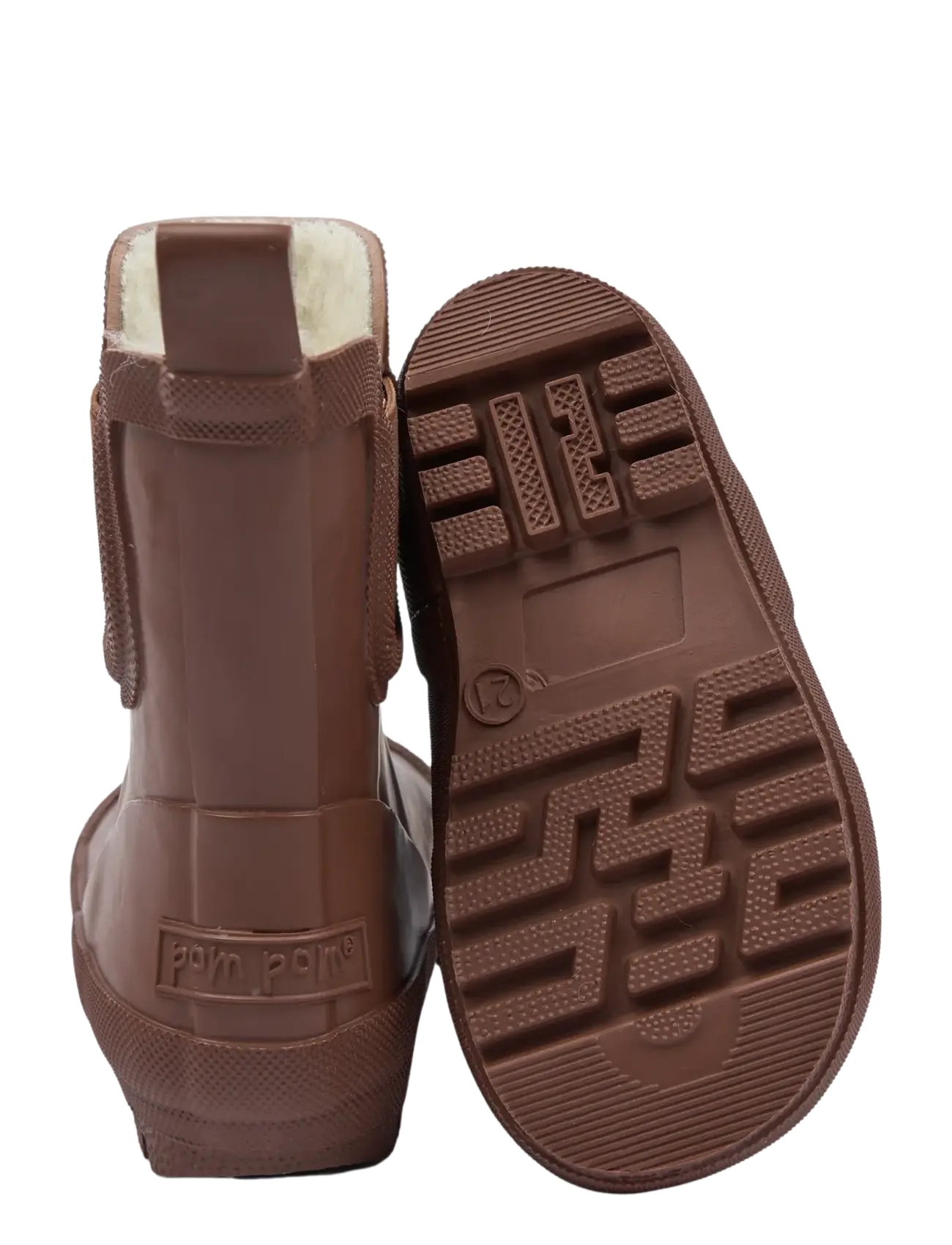 Pom Pom - Brook GumBoots Thermo Ankle - gummistøvler med for - tortoise shell - 1