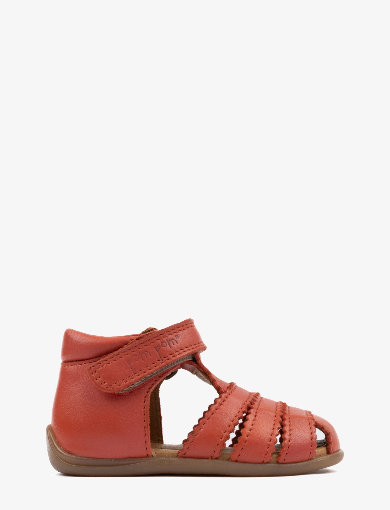 Pom Pom - Starters™  Scallop Velcro Sandal - rose melon - 3