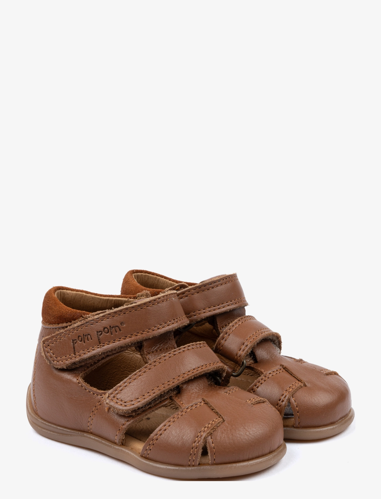 Pom Pom - Starters™ Two Velcro Sandal - camel - 4