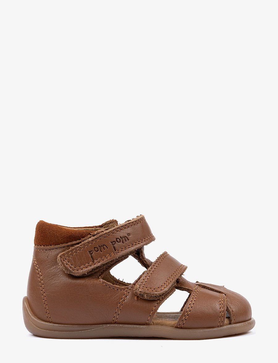 Pom Pom - Starters™ Two Velcro Sandal - camel - 5