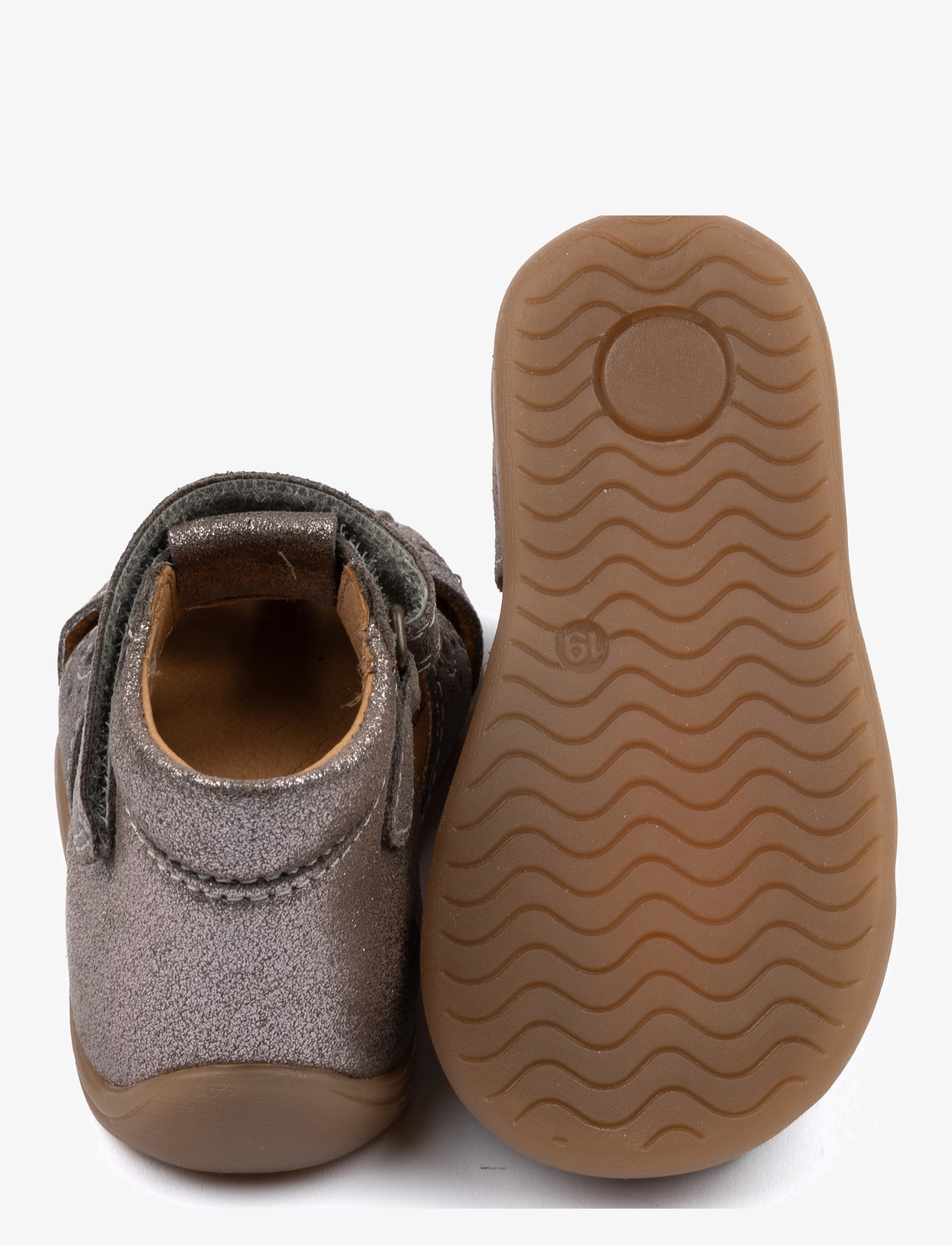 Pom Pom - Starters Drops Velcro Sandal - dark rose glitter - 3