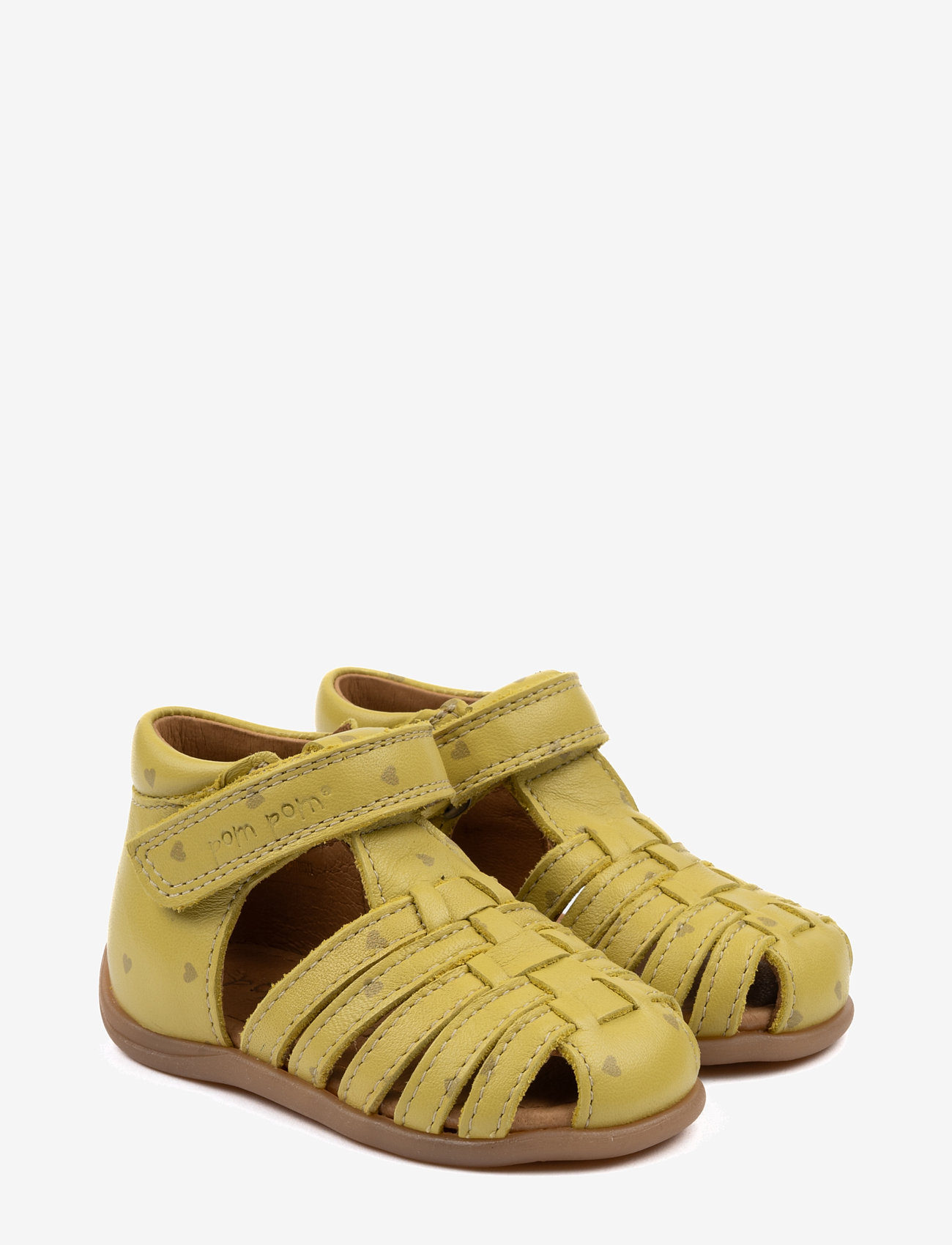 Pom Pom - Starters Velcro Braid Sandal - light lemon heart - 0
