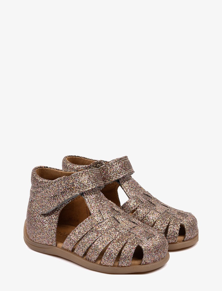 Pom Pom - Starters Velcro Braid Sandal - multi glitter - 0