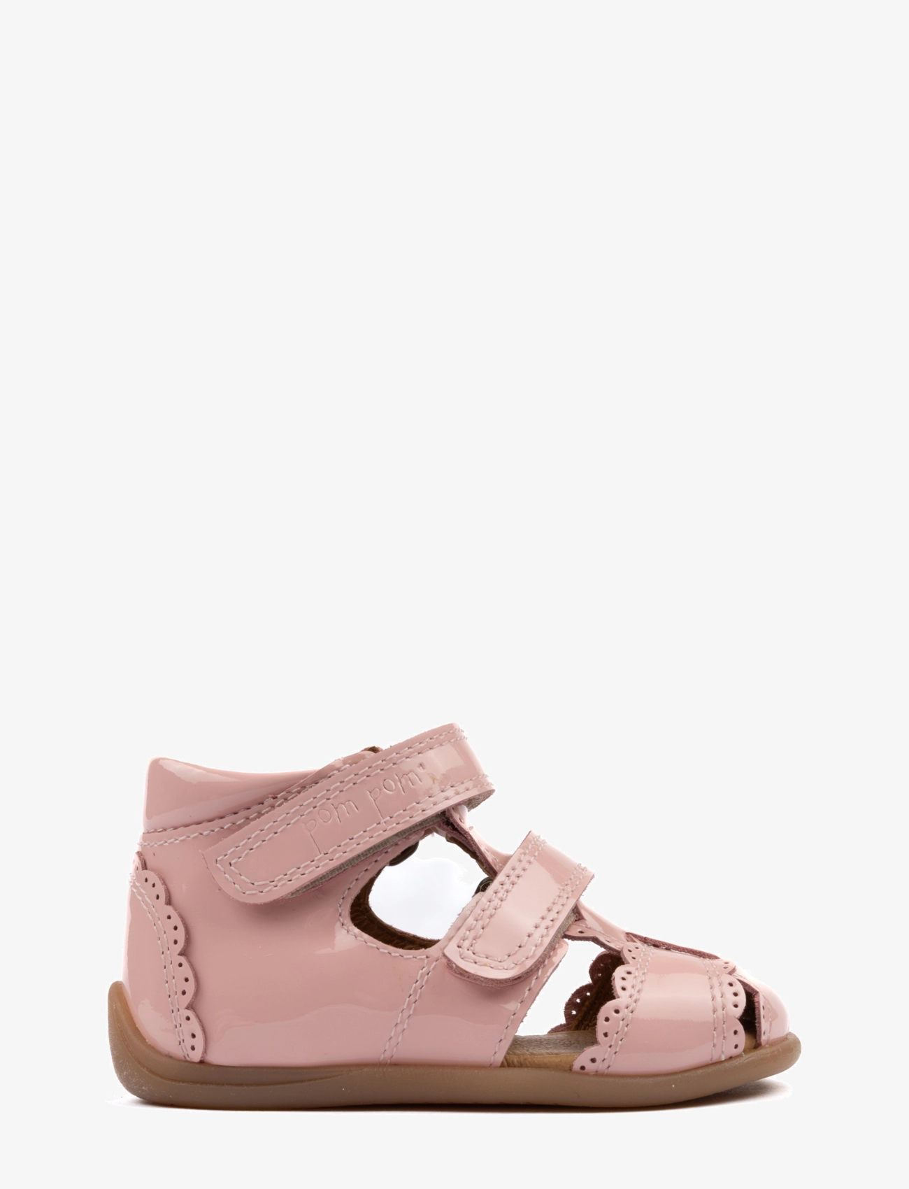 Pom Pom - Starters Two Velcro Scalloped Sand - rose patent - 1