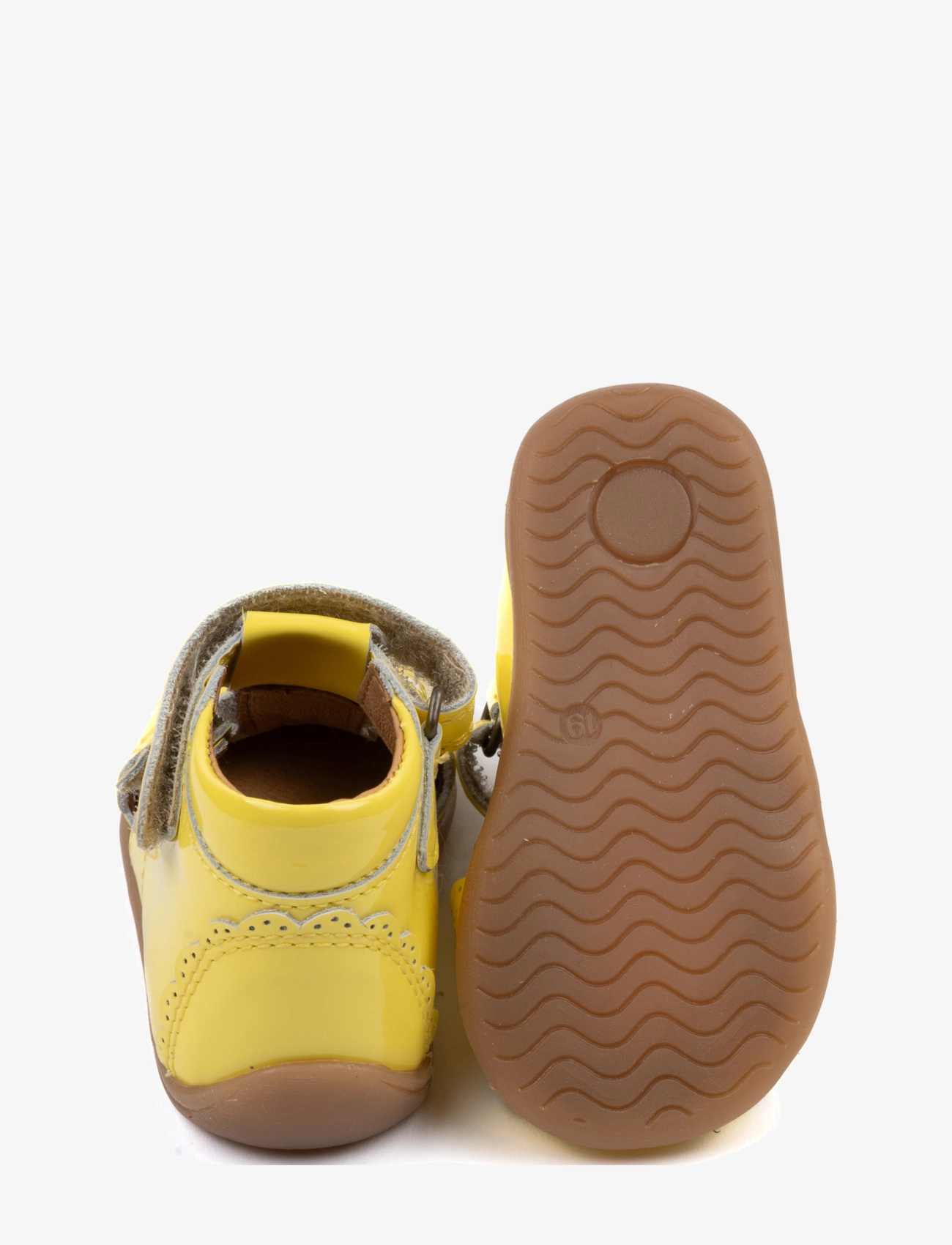 Pom Pom - Starters Two Velcro Scalloped Sand - sandalen - yellow patent - 3