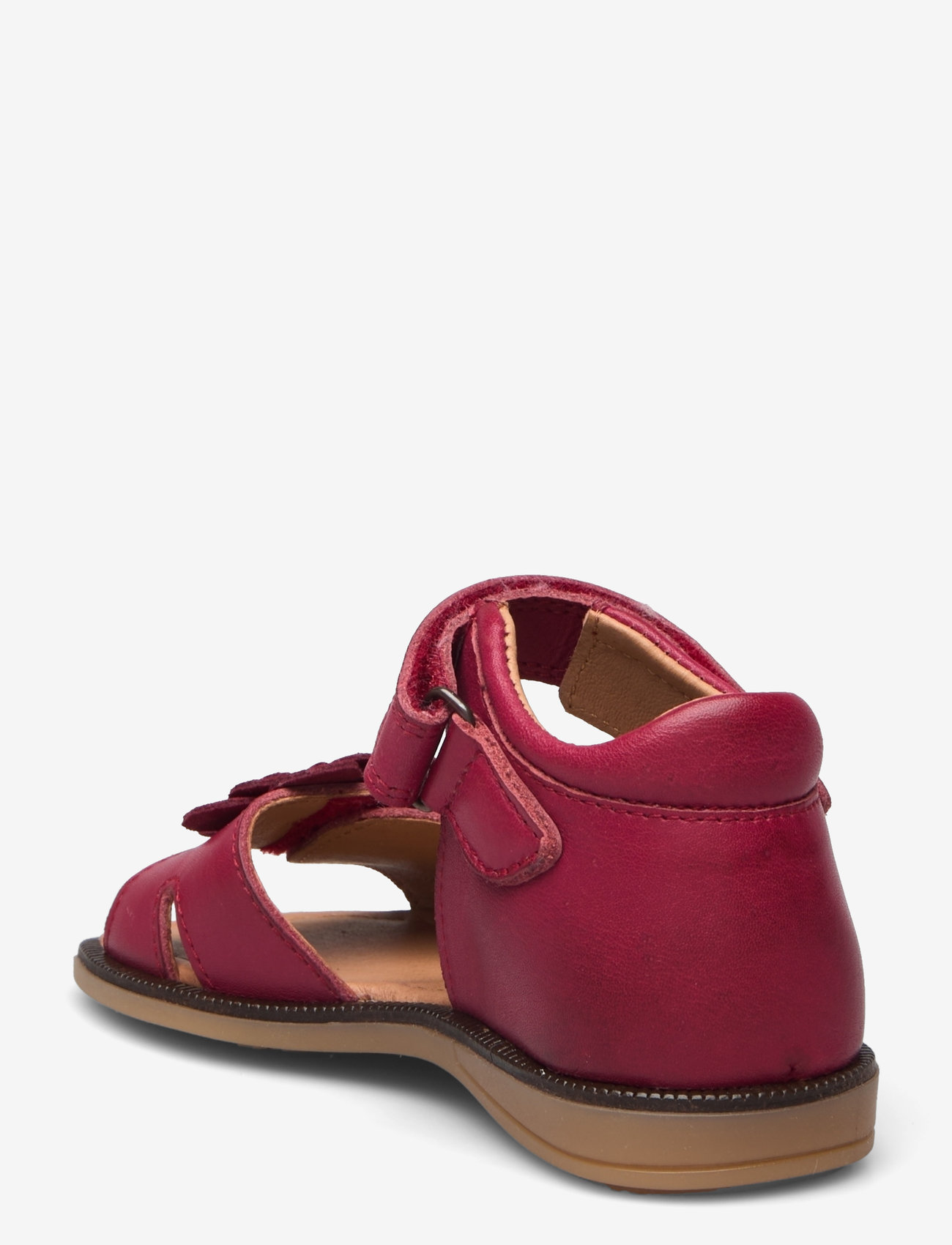 Pom Pom - Flower Velcro Sandal - dusty red - 2